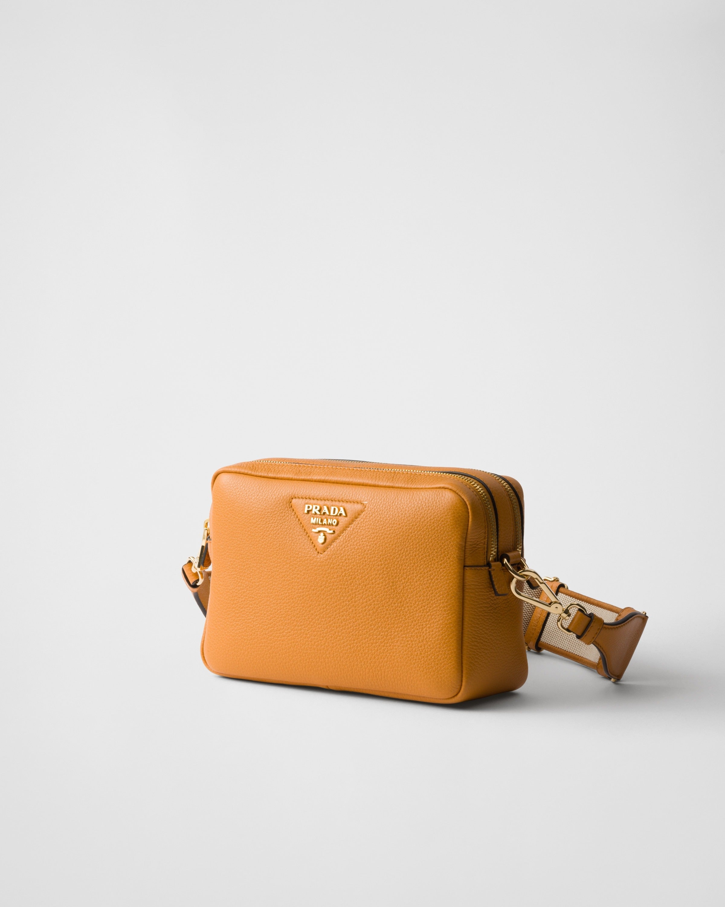 Small leather shoulder bag Amber