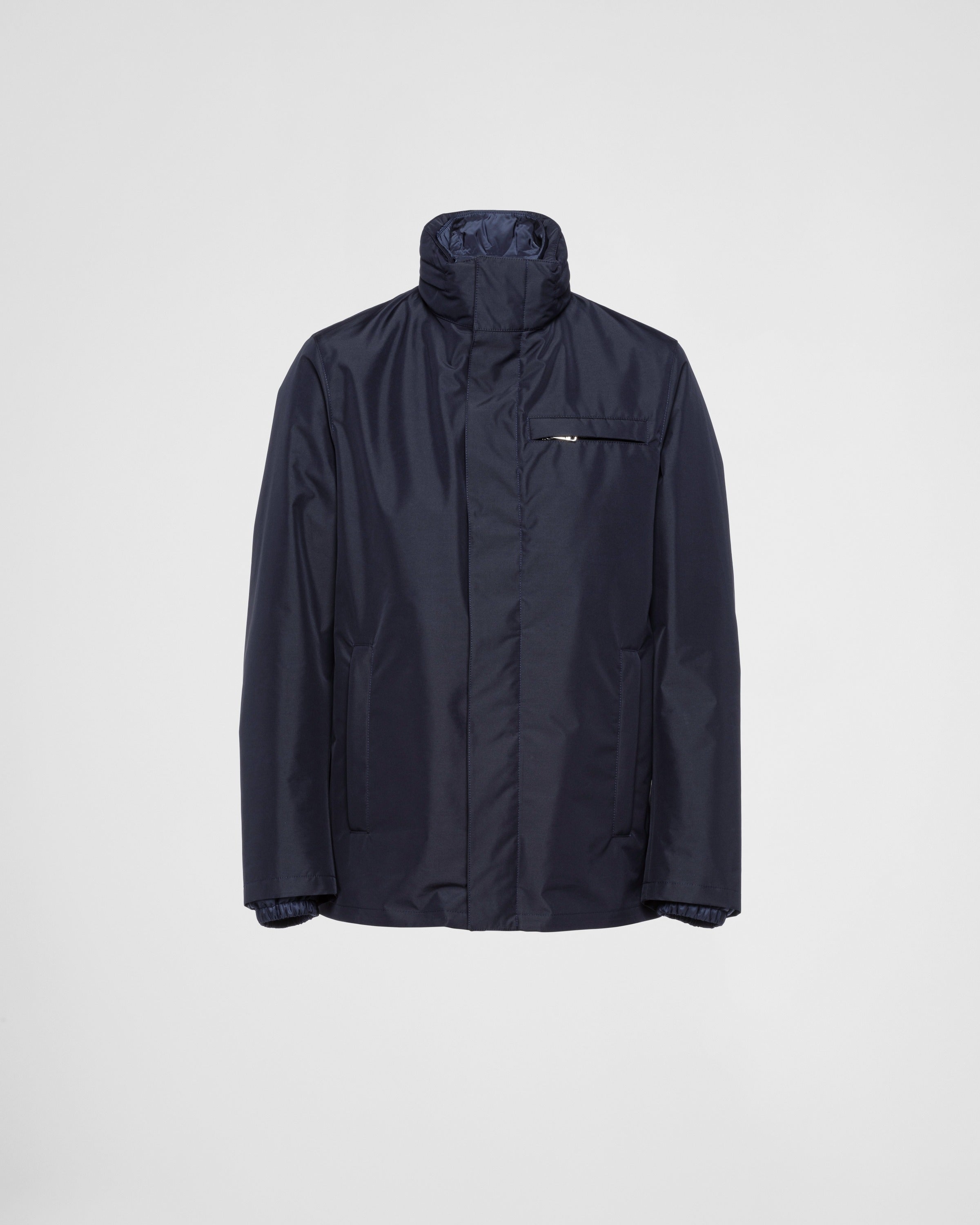Technical fabric blouson jacket Blue