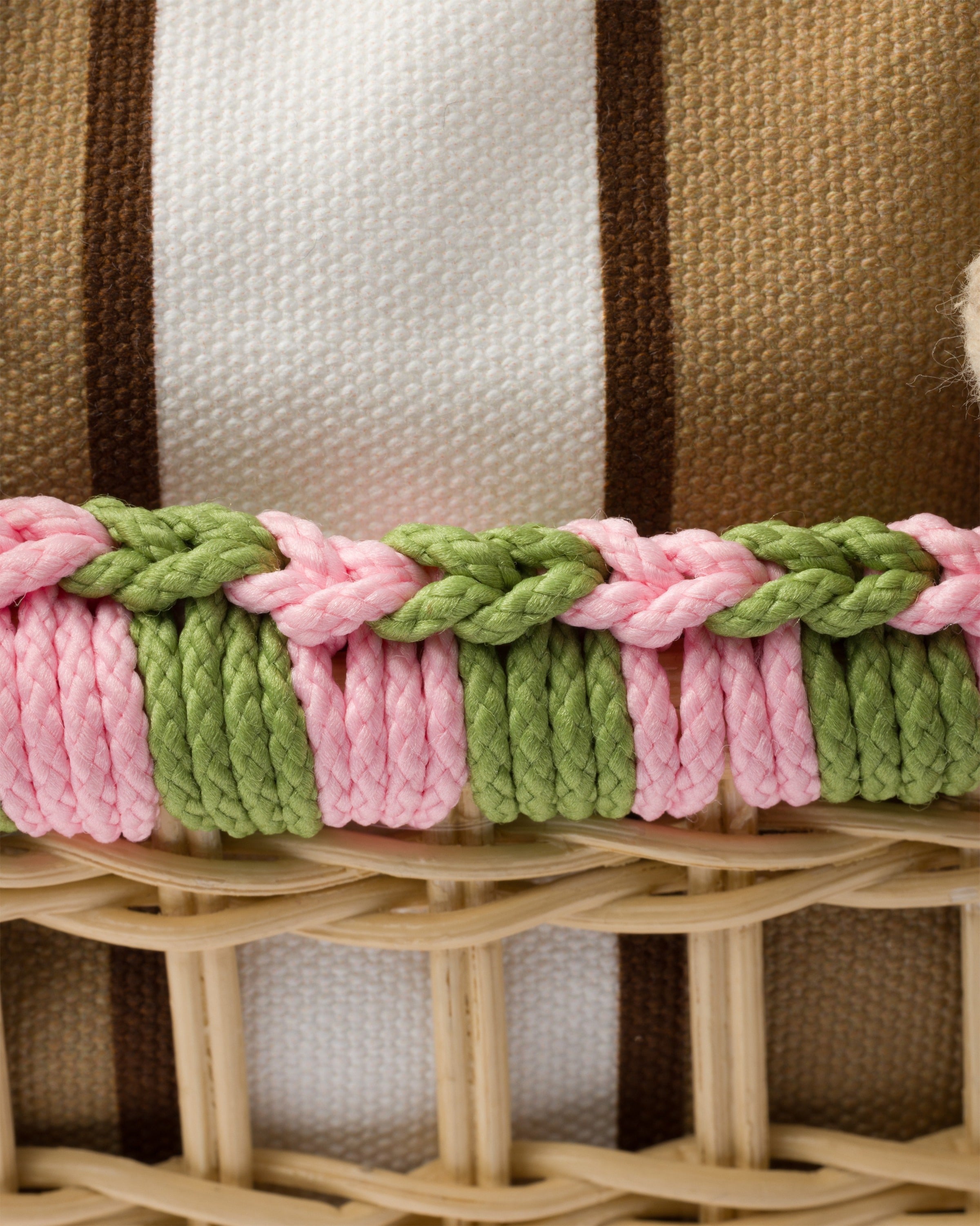 Wicker mini-bag Tan/Petal Pink