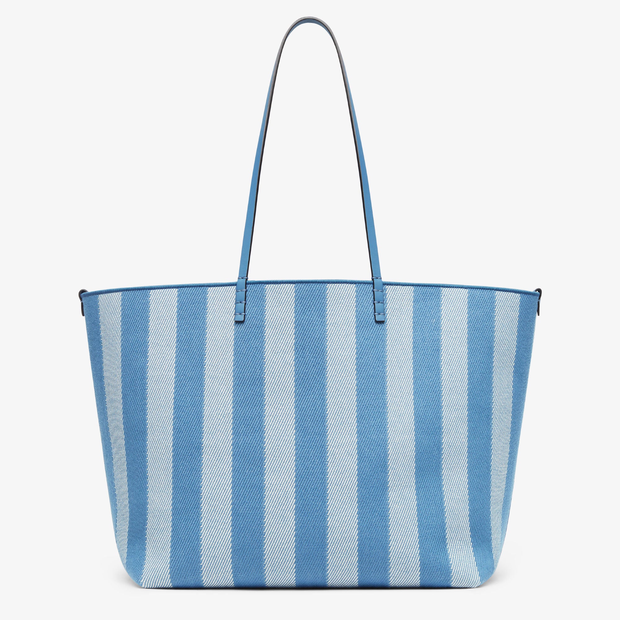 Roll Large Reversible shopper in Pequin striped and blue FF fabric
