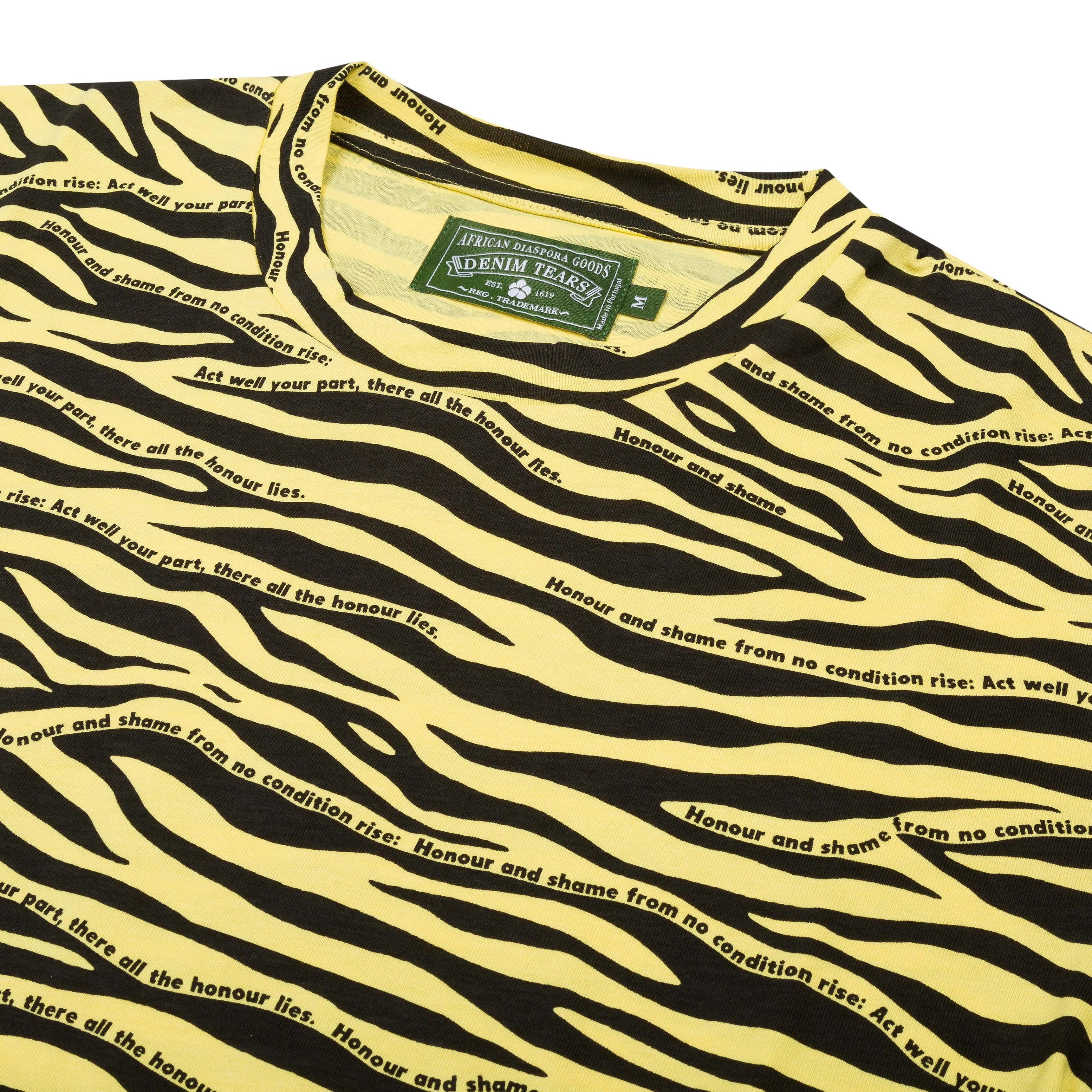 Zebra Poem Camo Tee Yellow Yellow