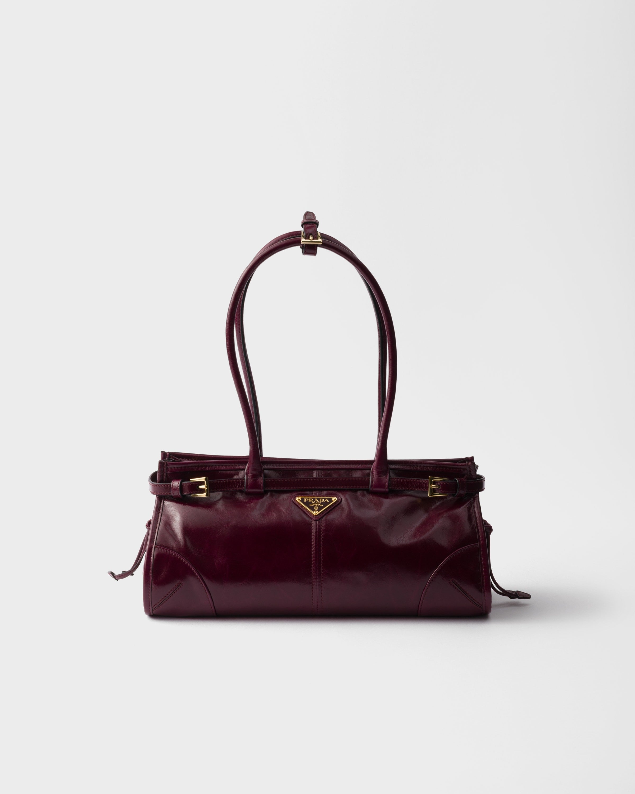Prada Bonnie medium leather handbag Burgundy