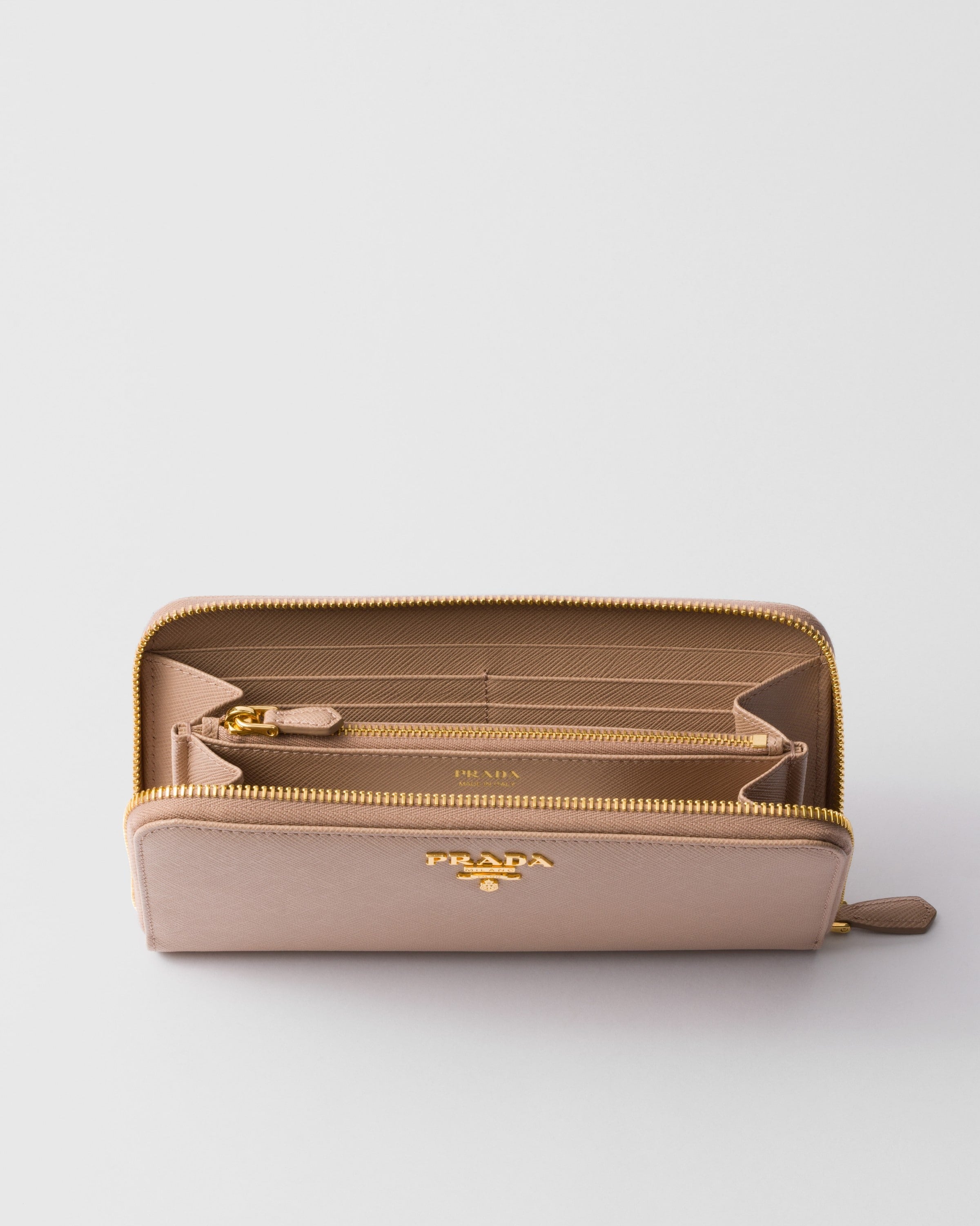 Large Saffiano Leather Wallet Powder Pink