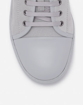DBB1 LEATHER AND SUEDE SNEAKERS - LIGHT GREY/LIGHT GREY