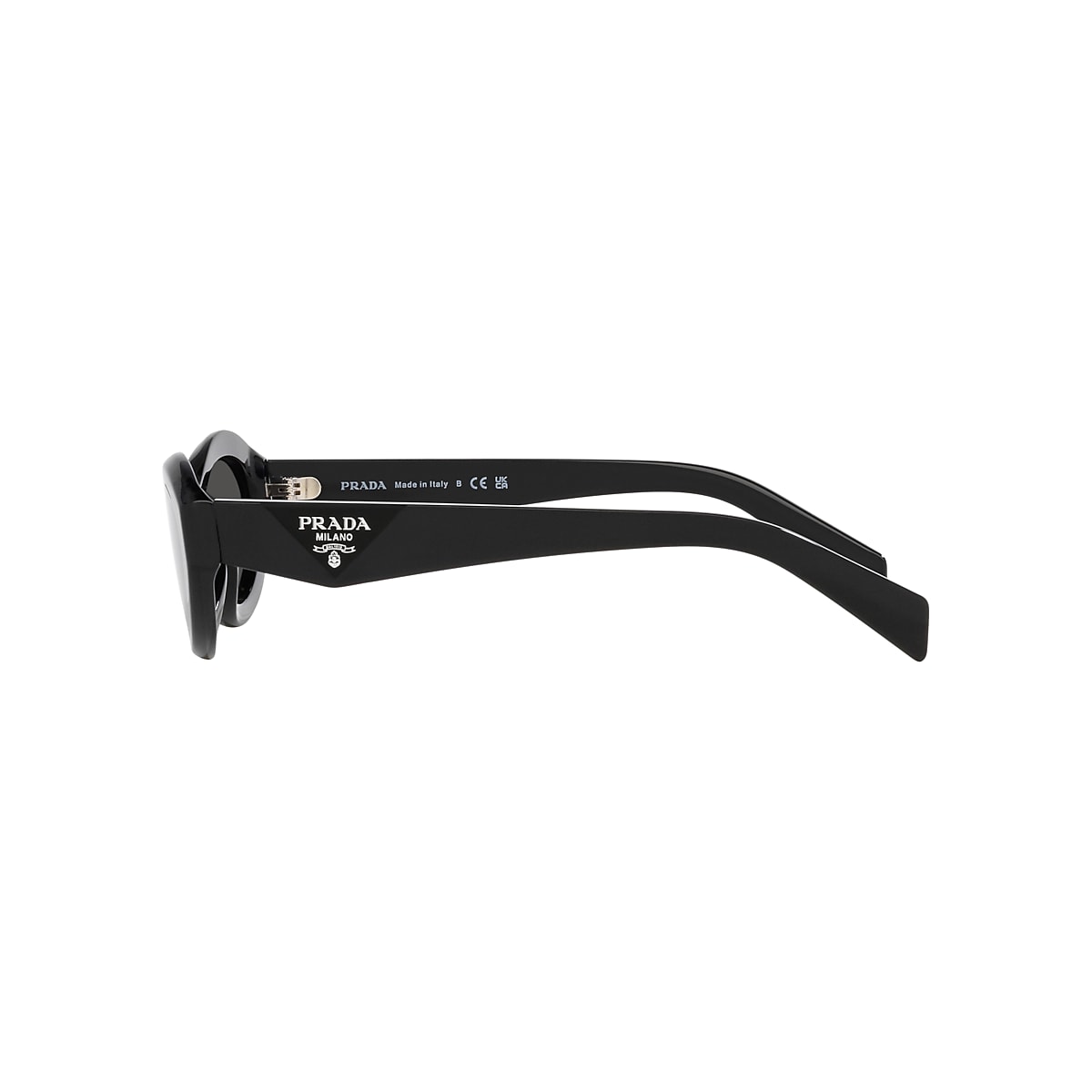 PRADA PR 26ZSF Black - Women Luxury Sunglasses, Dark Grey Lens