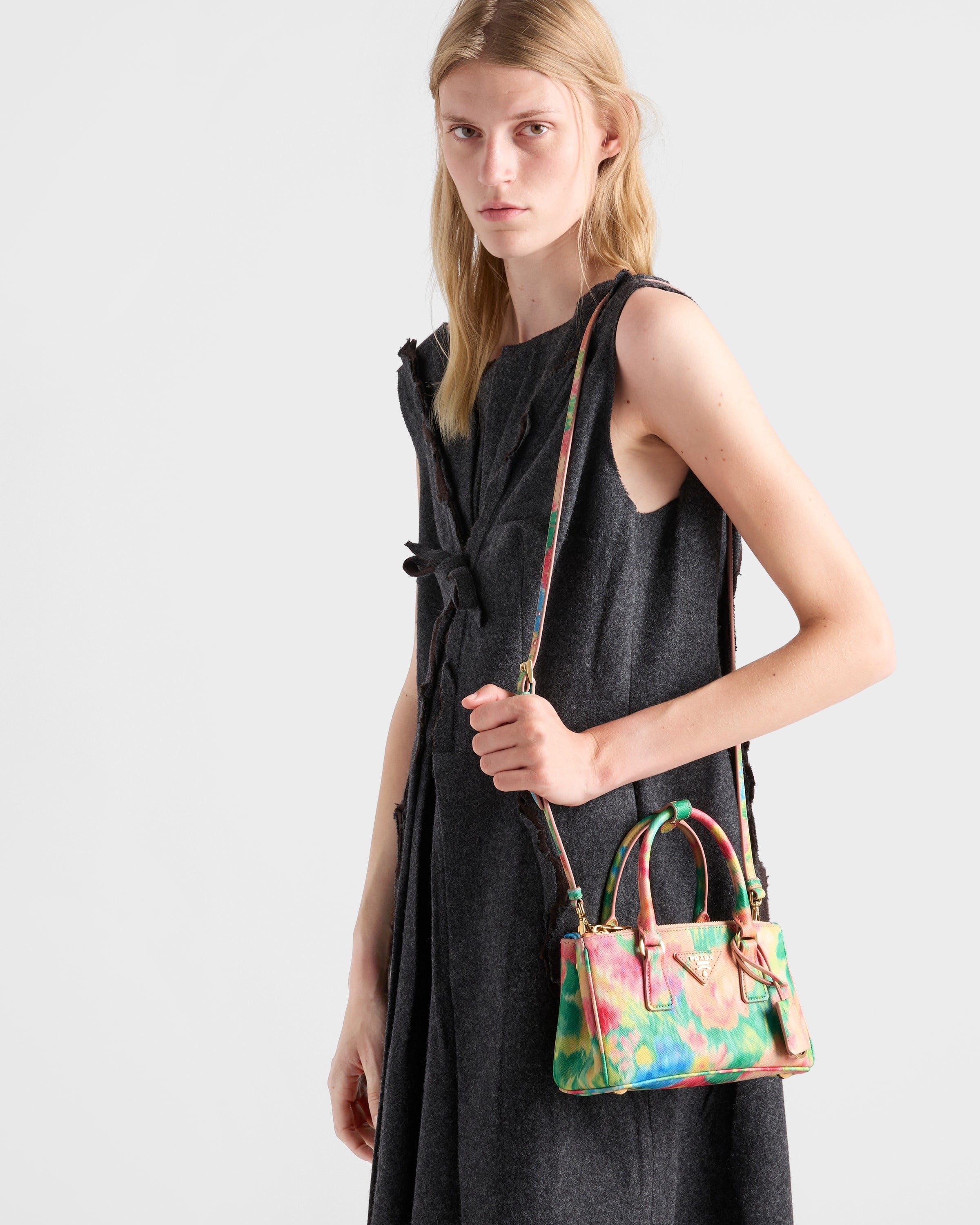 Prada Galleria printed Saffiano leather mini-bag Green