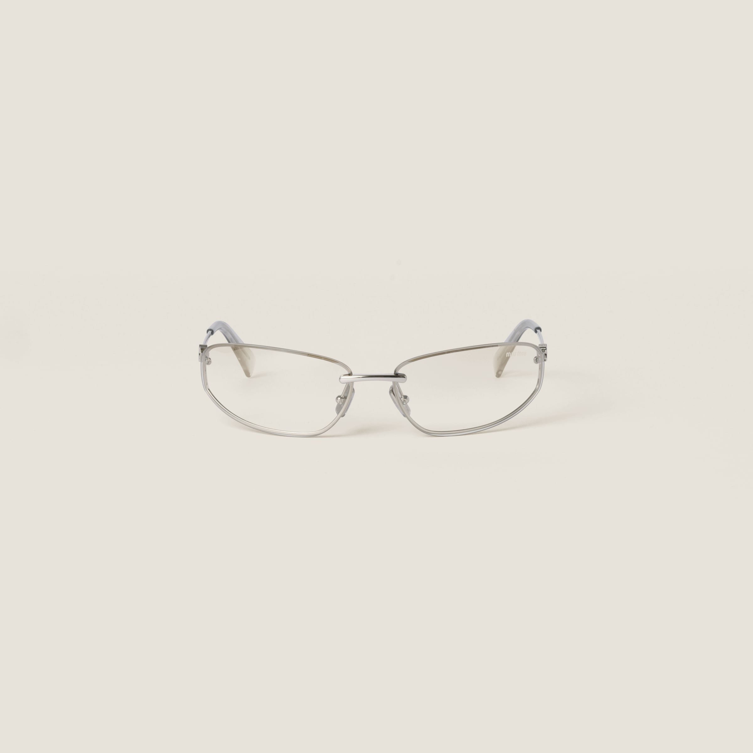 Miu Nocturne sunglasses Silver gradient transparent lenses