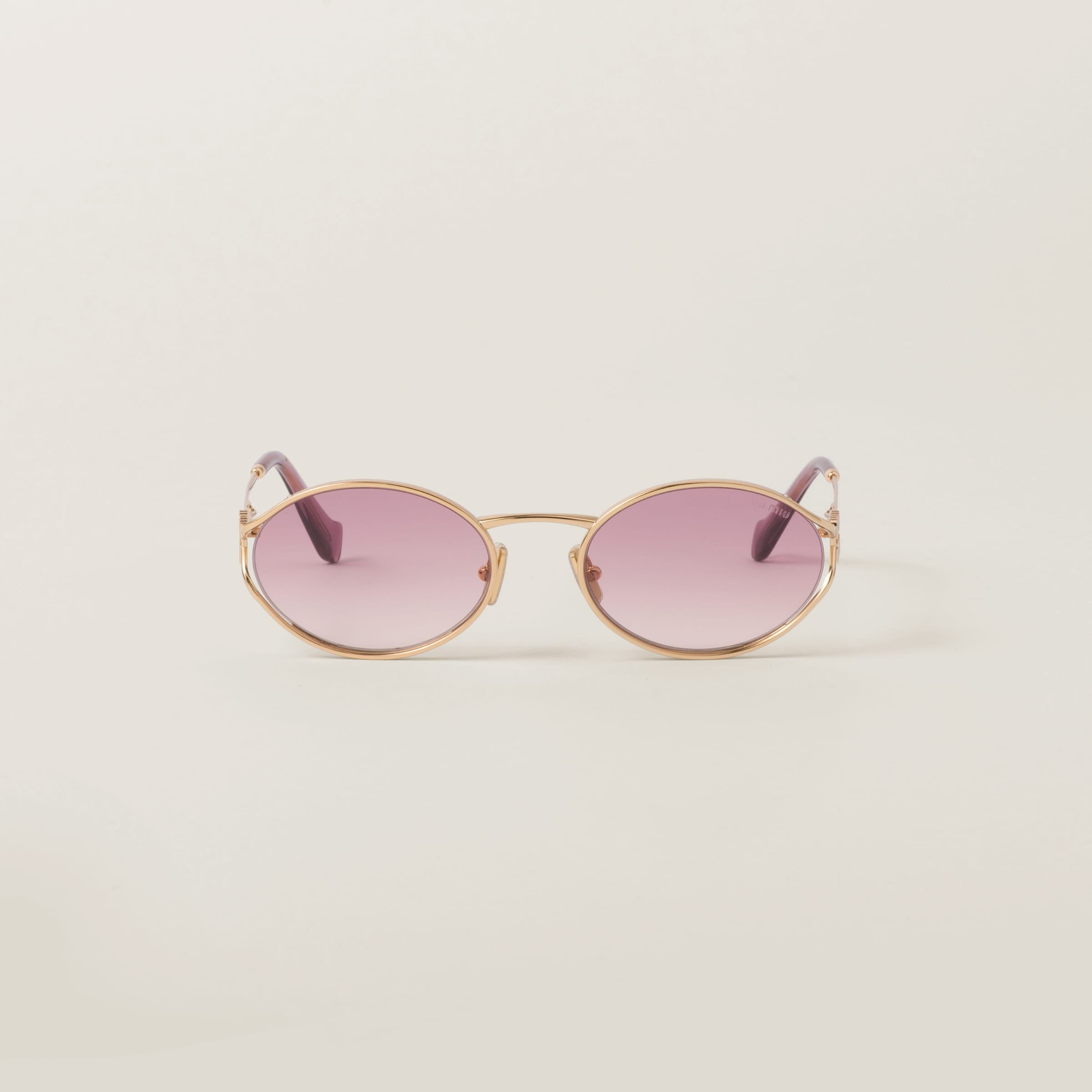Miu Miu Logo sunglasses Pink Beg Shaded Lenses
