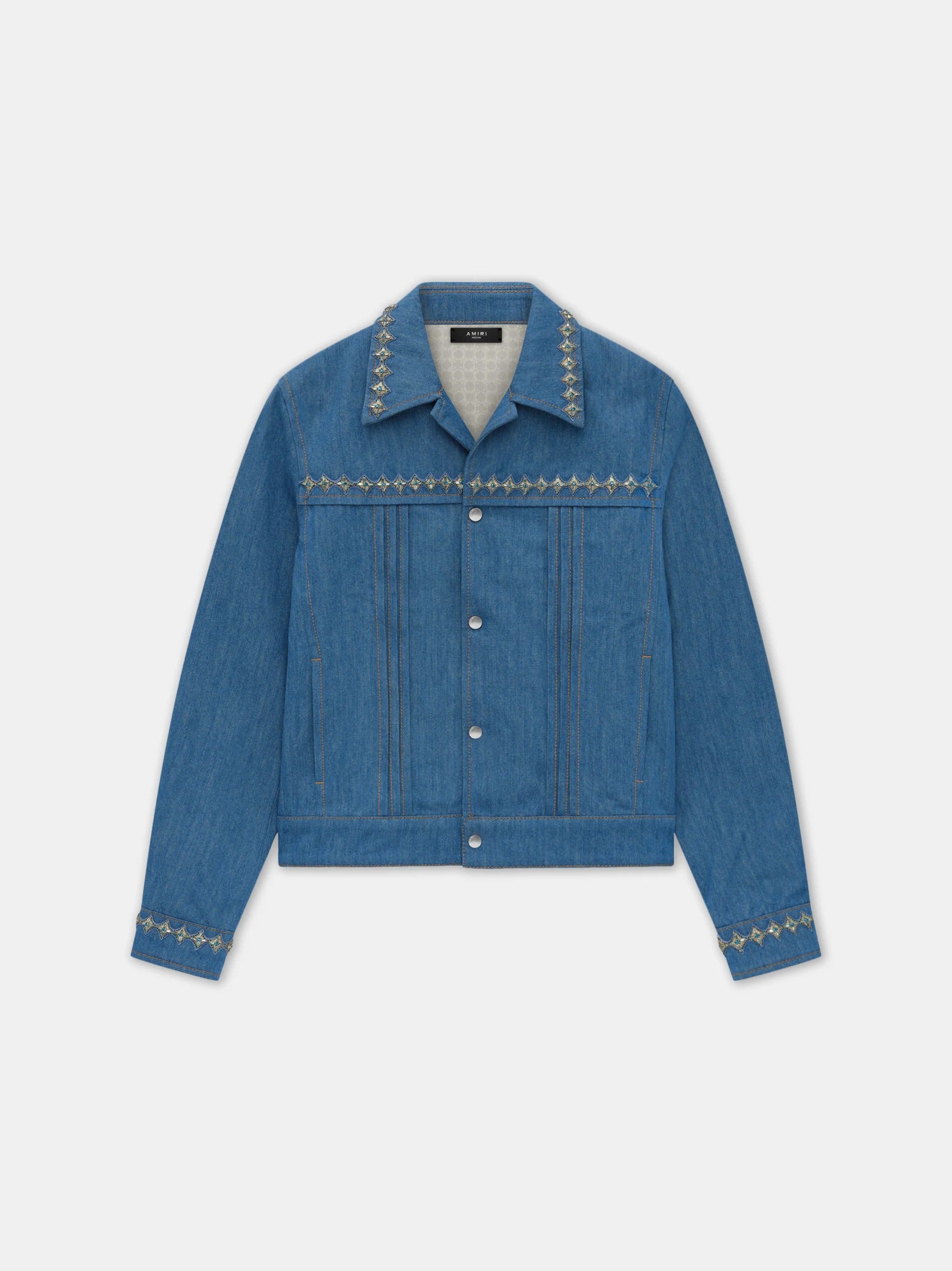 CRYSTAL PLEATED CADET JACKET Retro Indigo