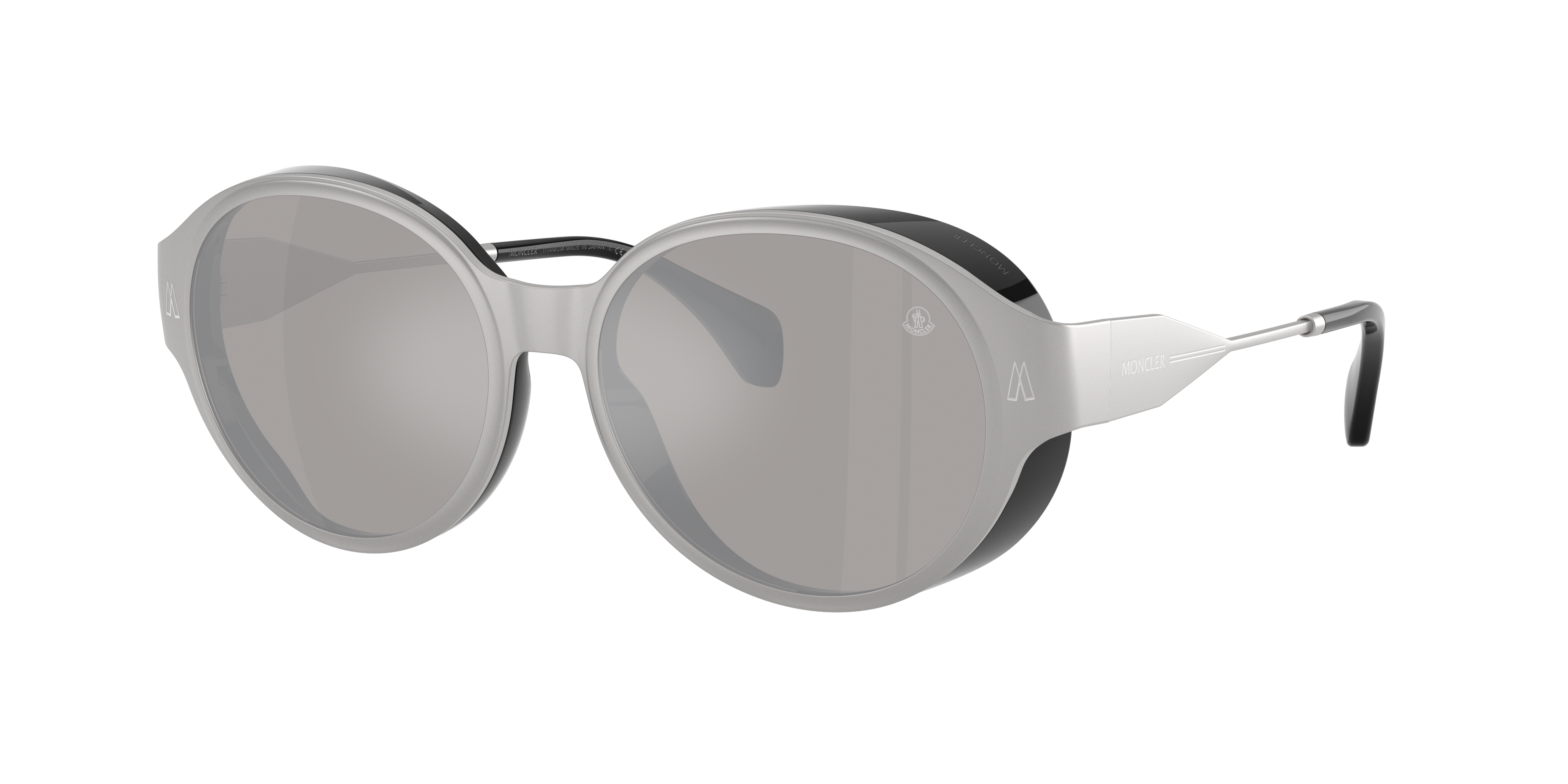 MONCLER ME4005T AUROS Matte Silver - Unisex Sunglasses, Mirror Silver Lens