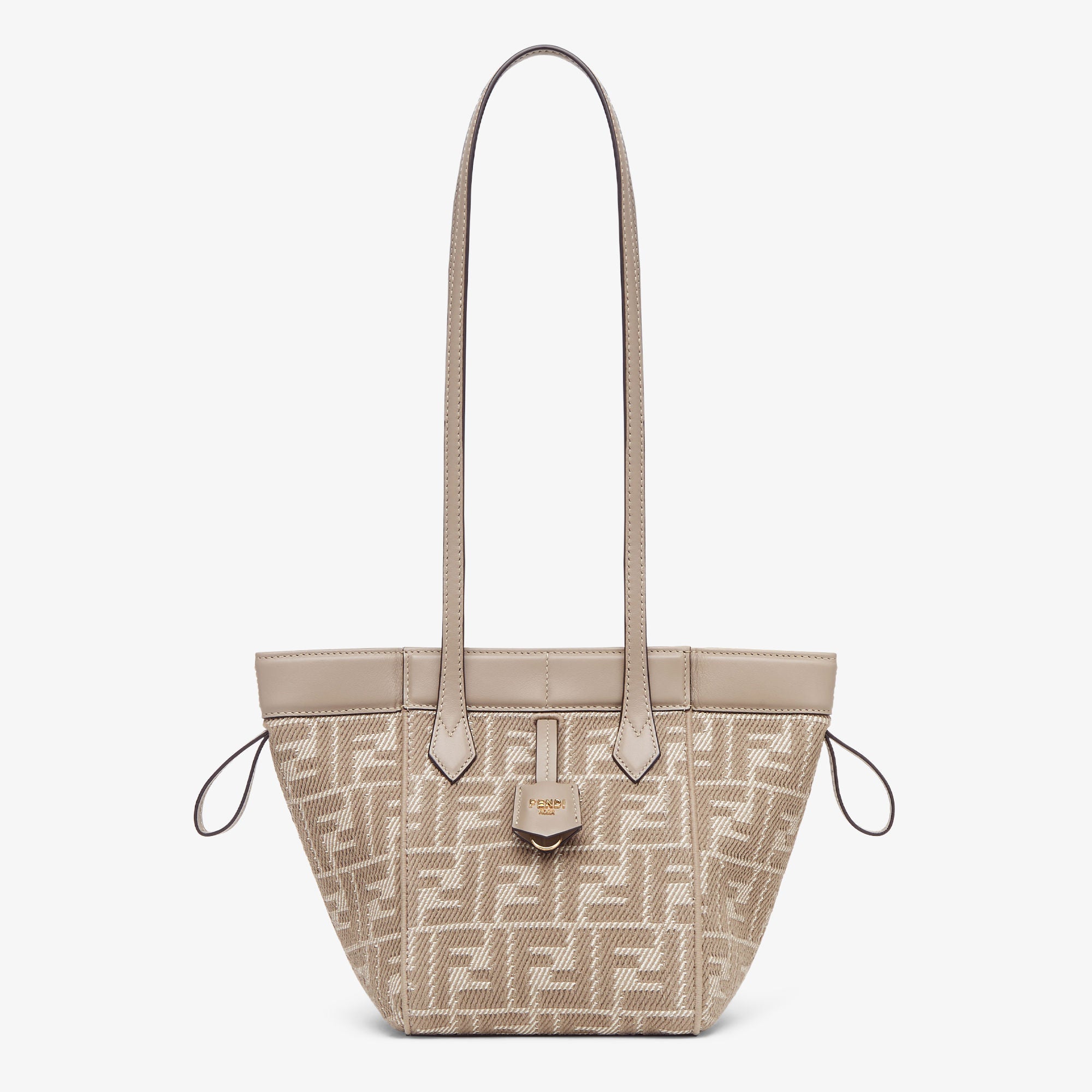 Fendi Origami Mini Dove gray denim-effect FF jacquard transformable mini-bag
