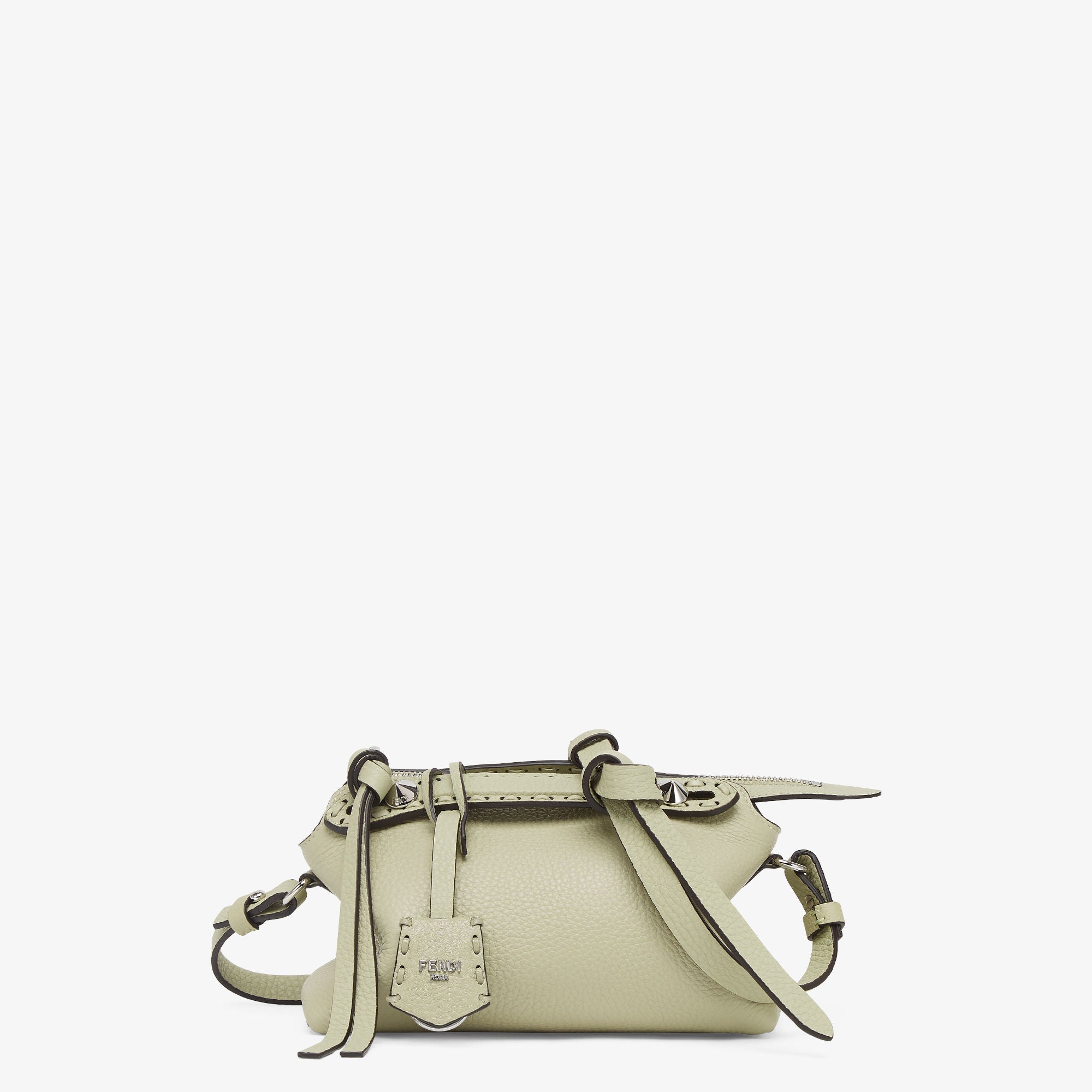 By The Way Selleria Mini Sage green Selleria mini-bag with 156 hand-sewn topstitches