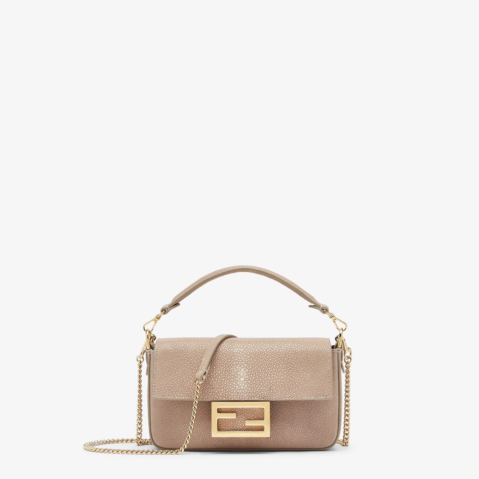Baguette Mini Dove gray stingray leather