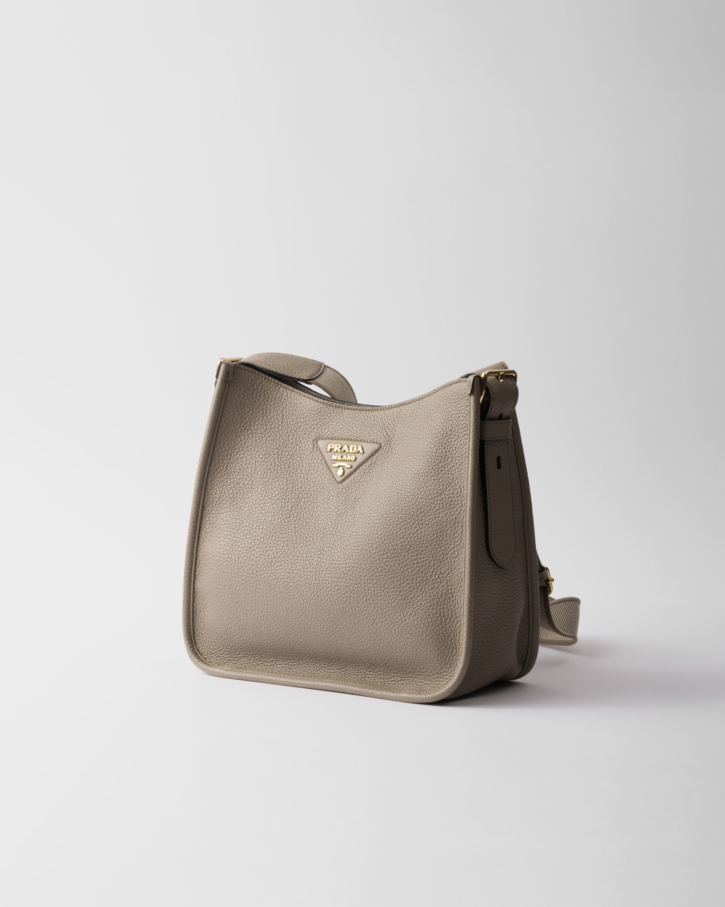 Medium leather bag Clay Gray
