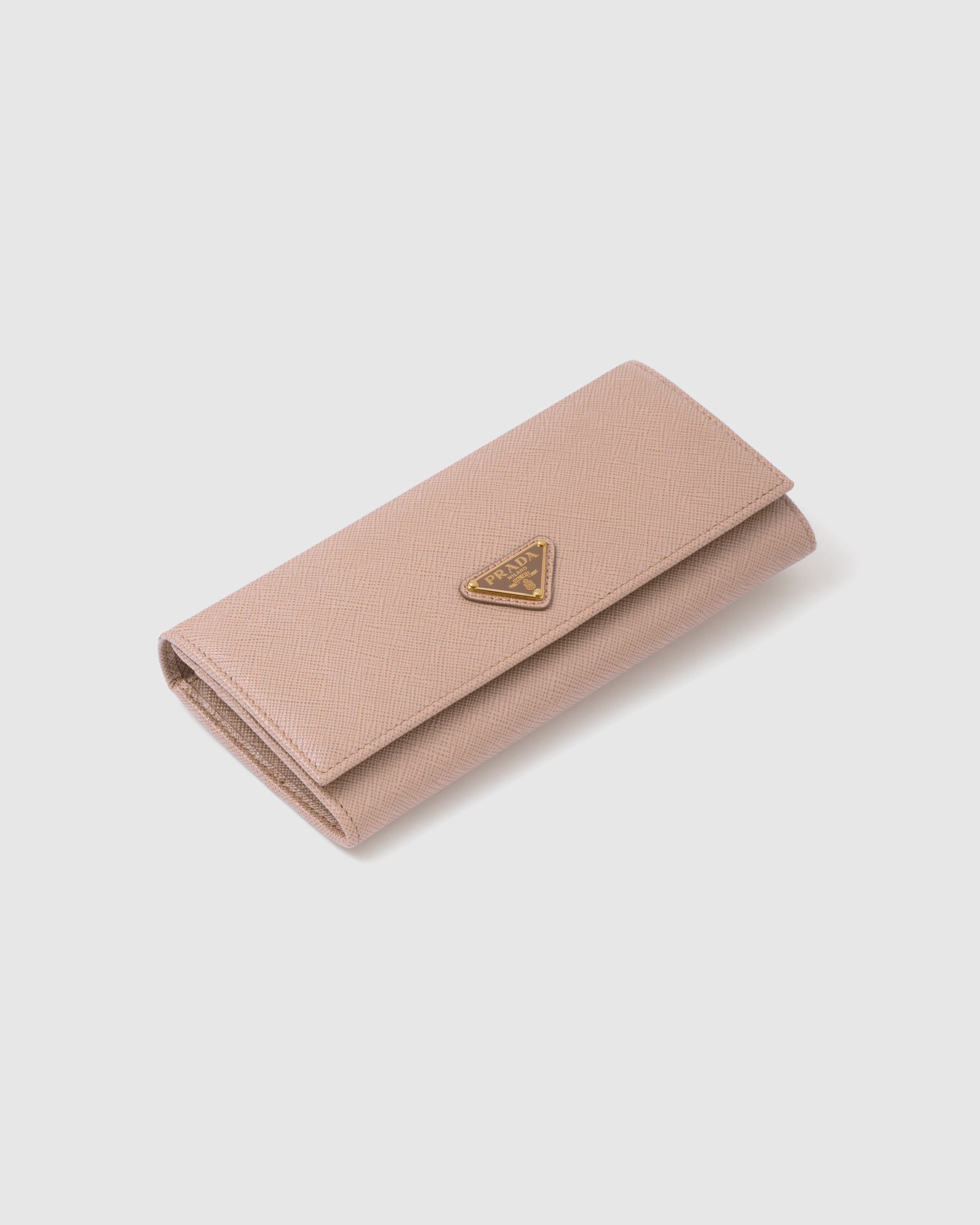 Large Saffiano Leather Wallet Powder Pink