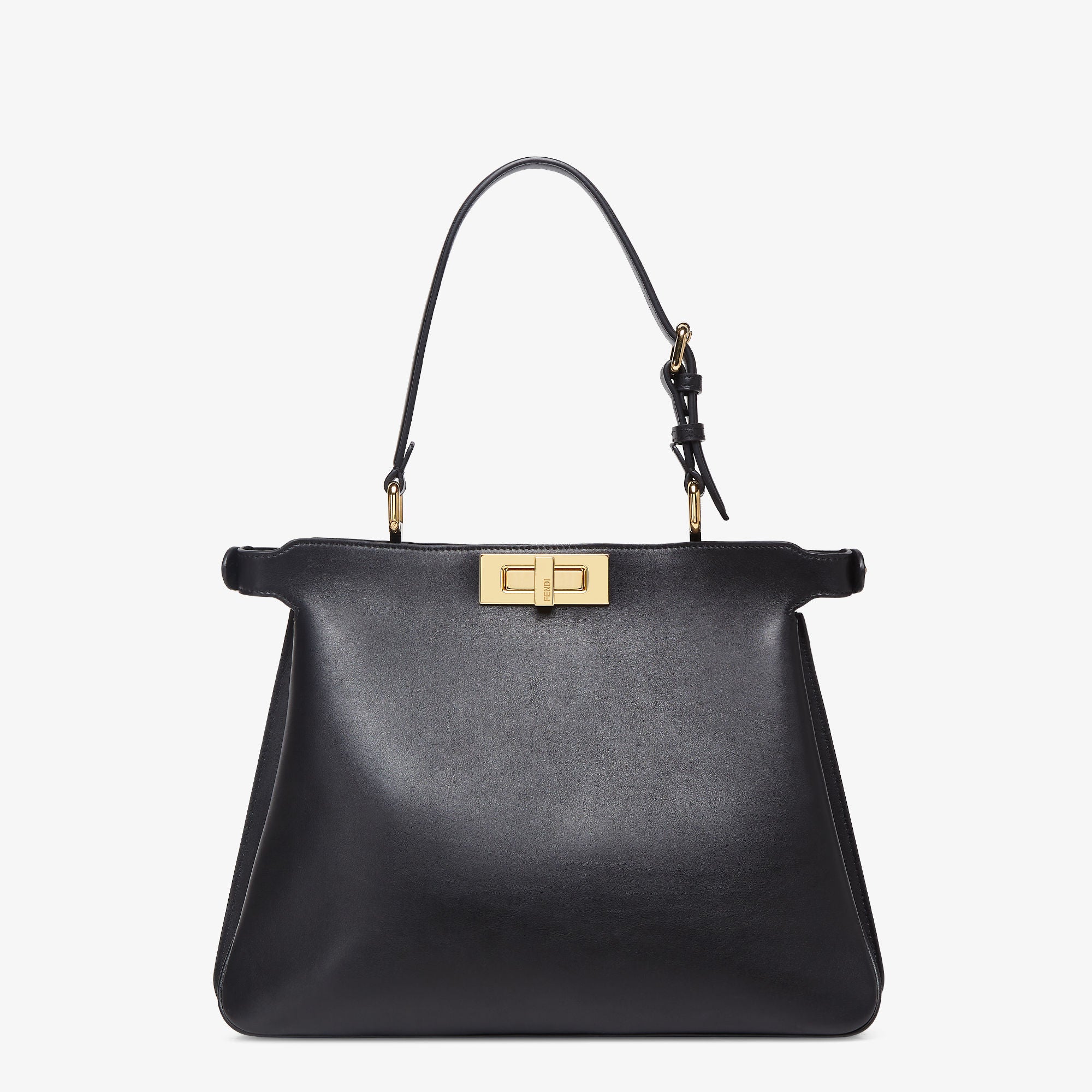 Peekaboo Soft Medium Black leather bag