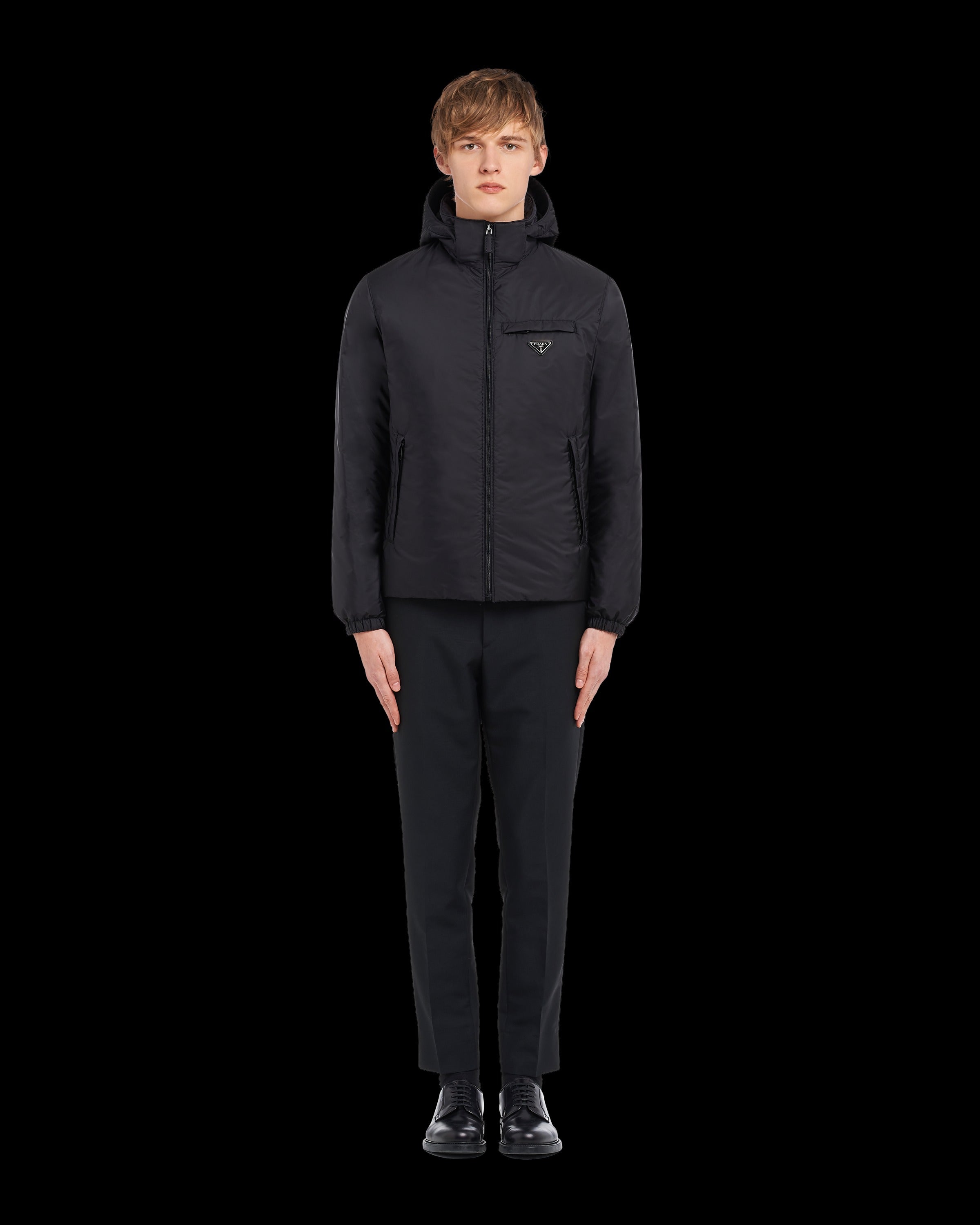 Re-Nylon puffer jacket Black