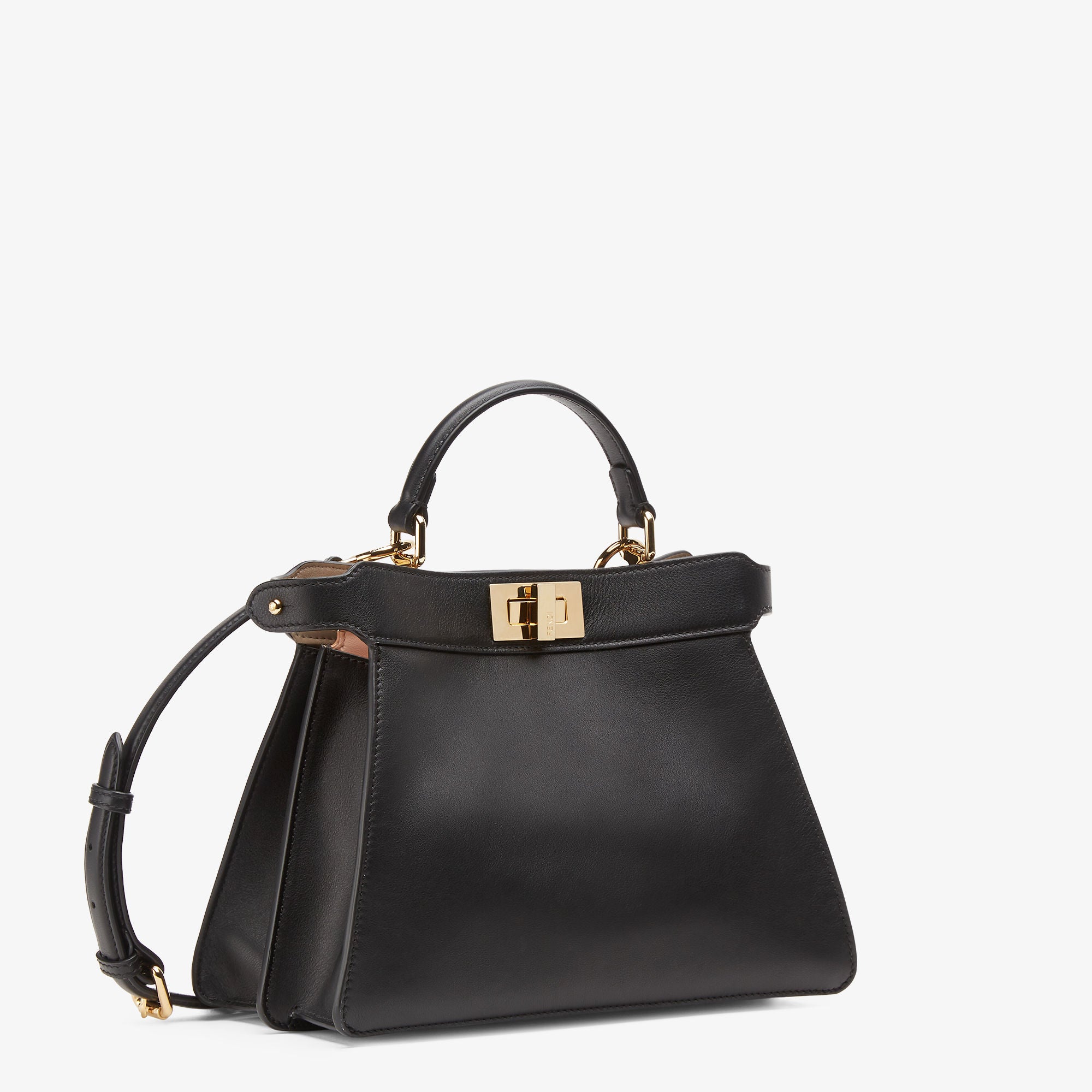 Peekaboo ISeeU Small Black, calf leather bag