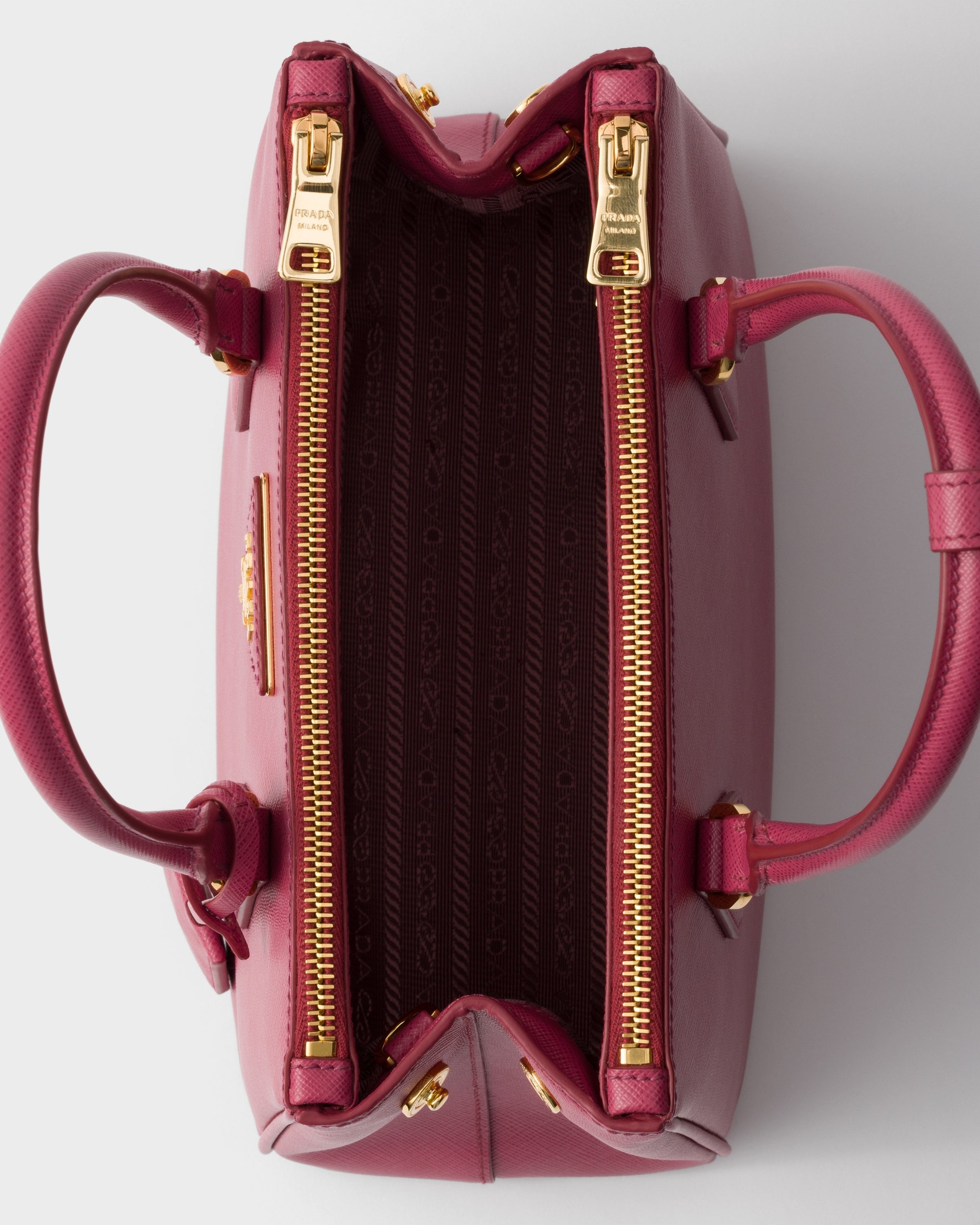 Small Prada Galleria Saffiano leather bag Bruyere Pink