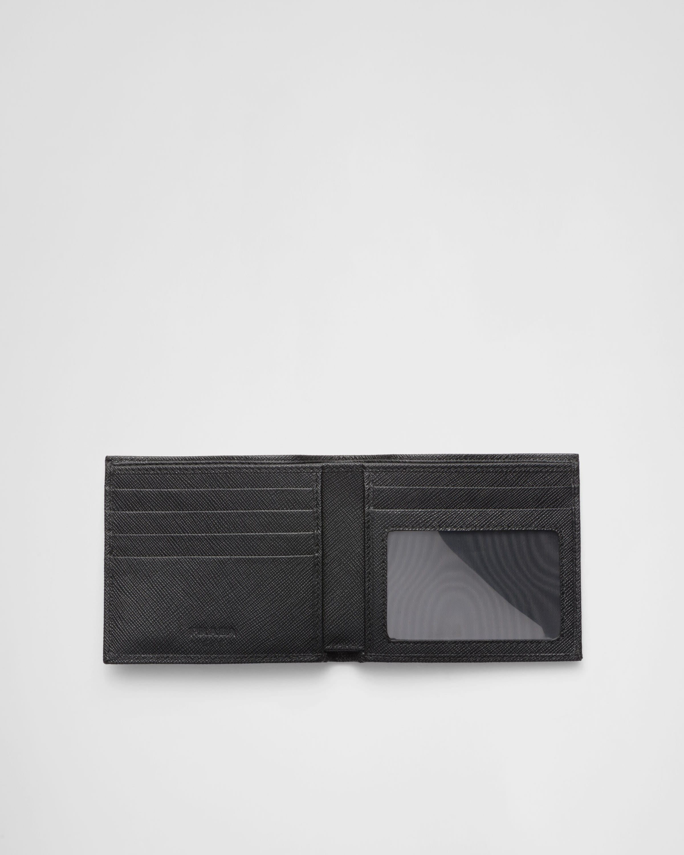 Saffiano leather wallet Black