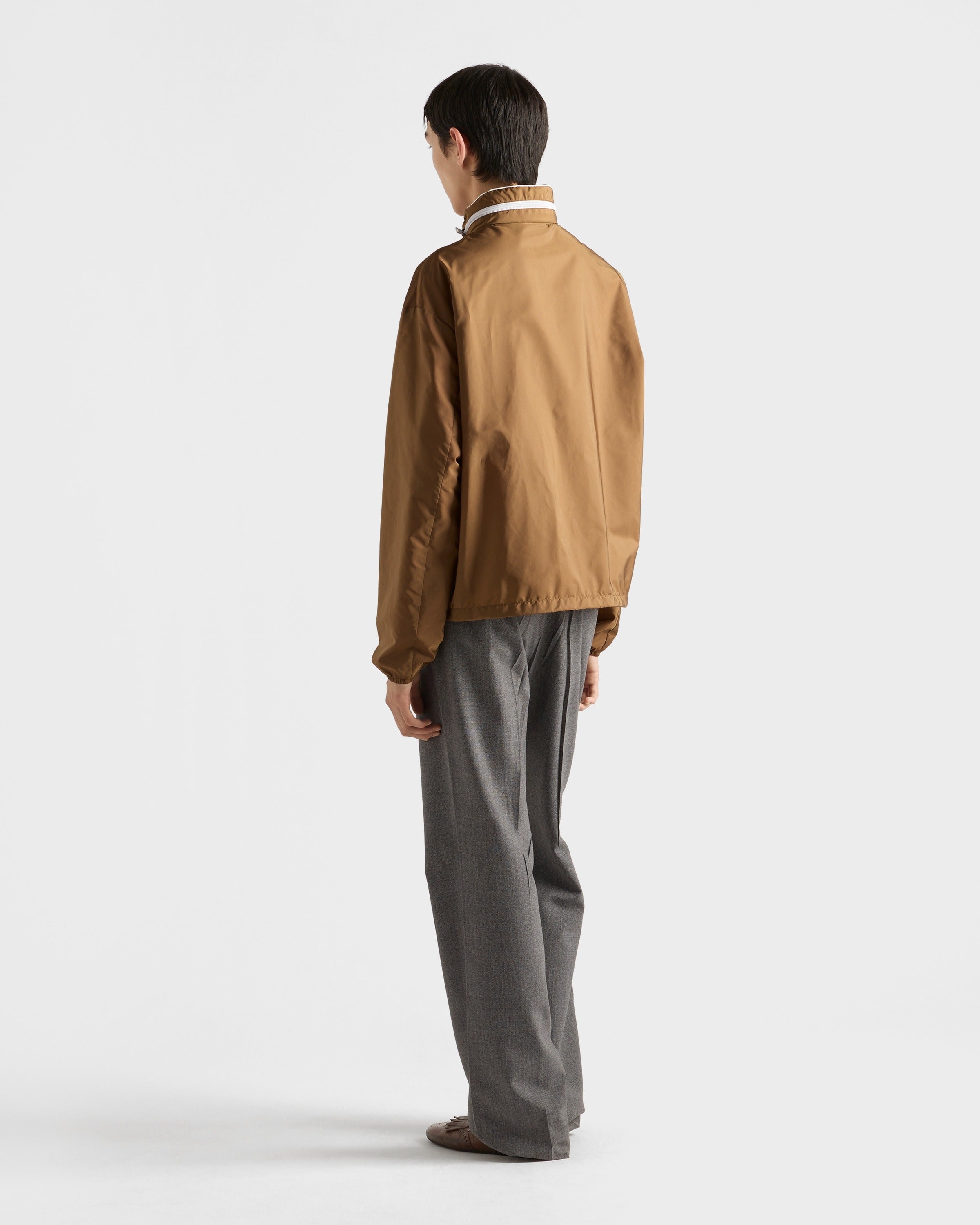 Re-Nylon jacket Cinnamon/White