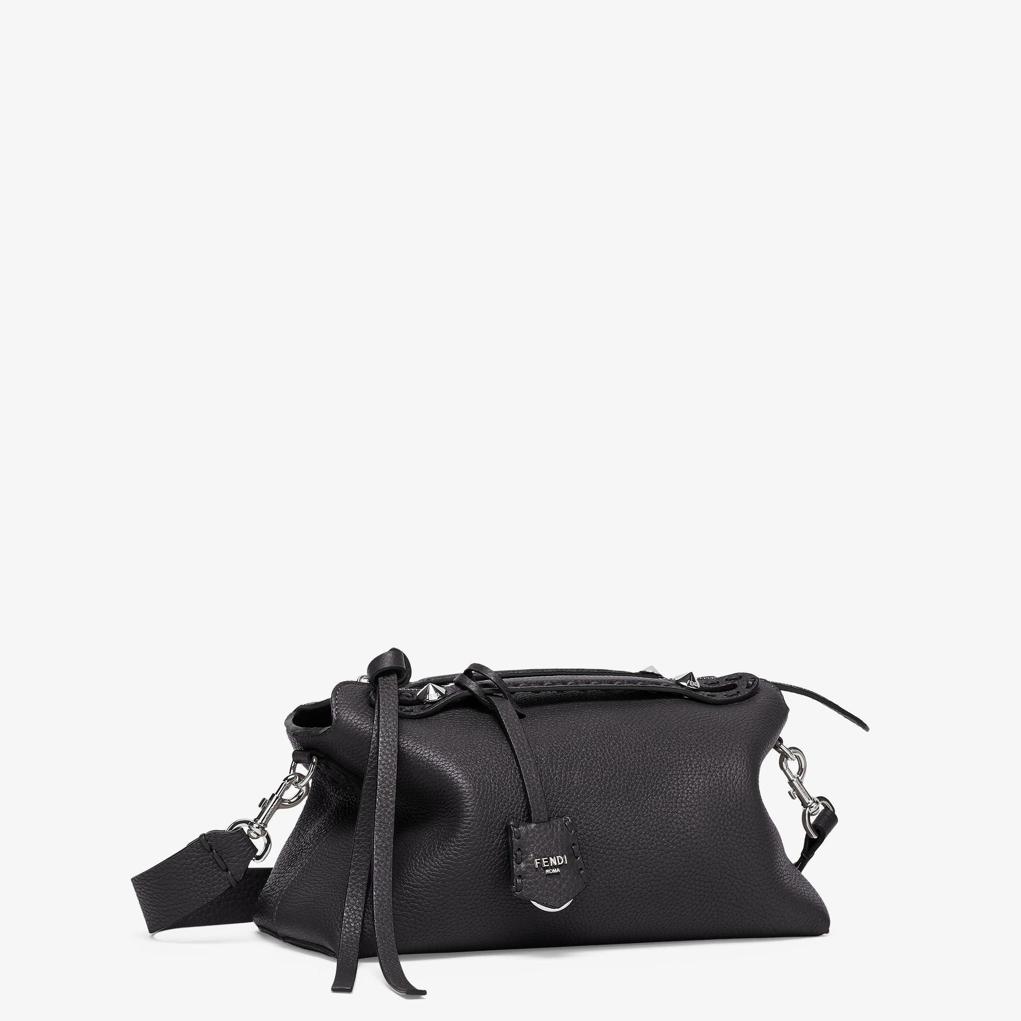 By The Way Selleria Medium Black Selleria bag with 192 hand-sewn topstitches