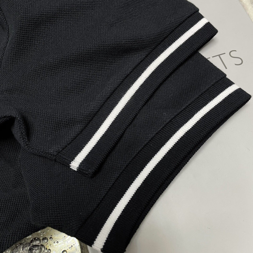 Bee Embroidered Polo Black