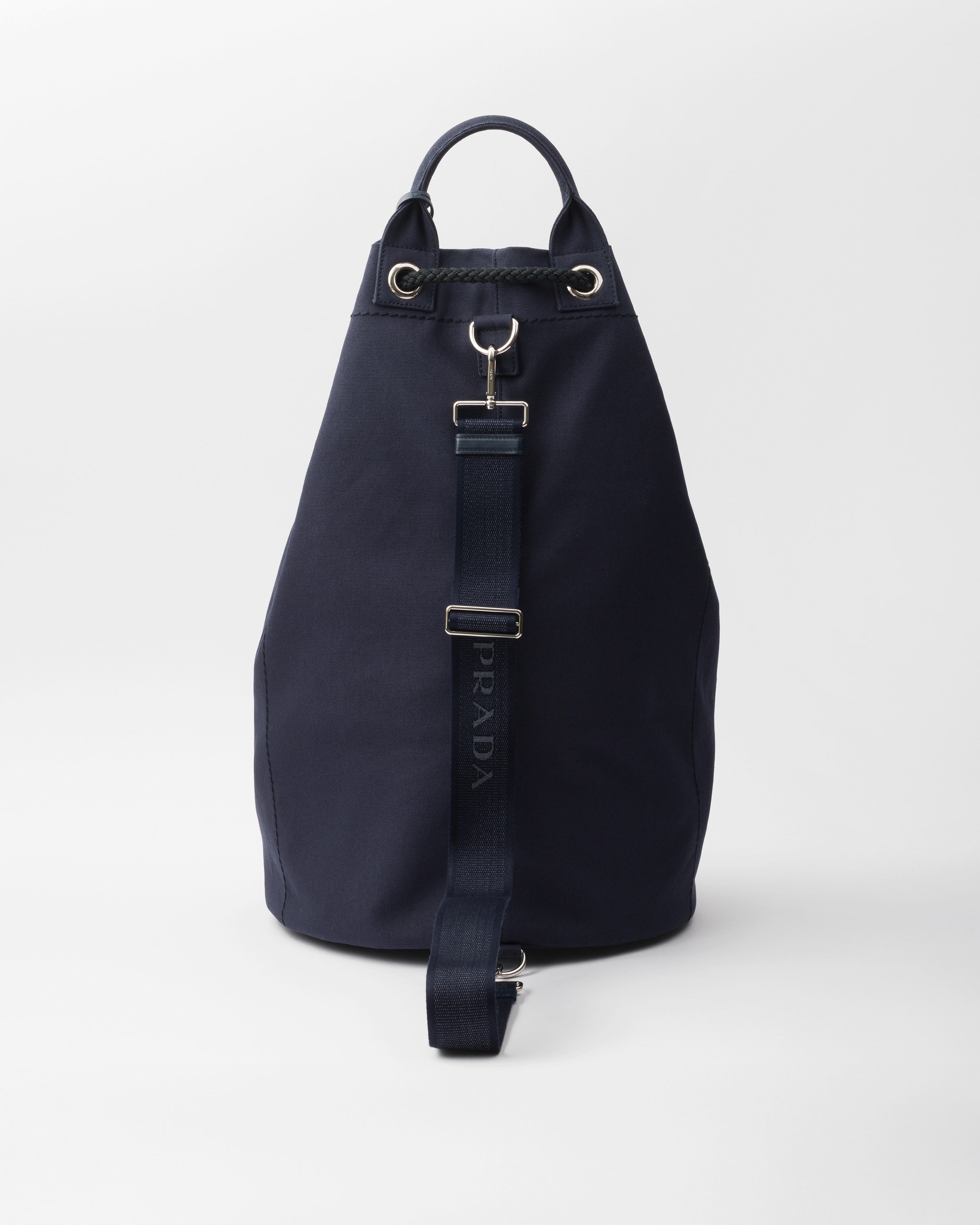 Canvas drawstring duffle bag Baltic Blue