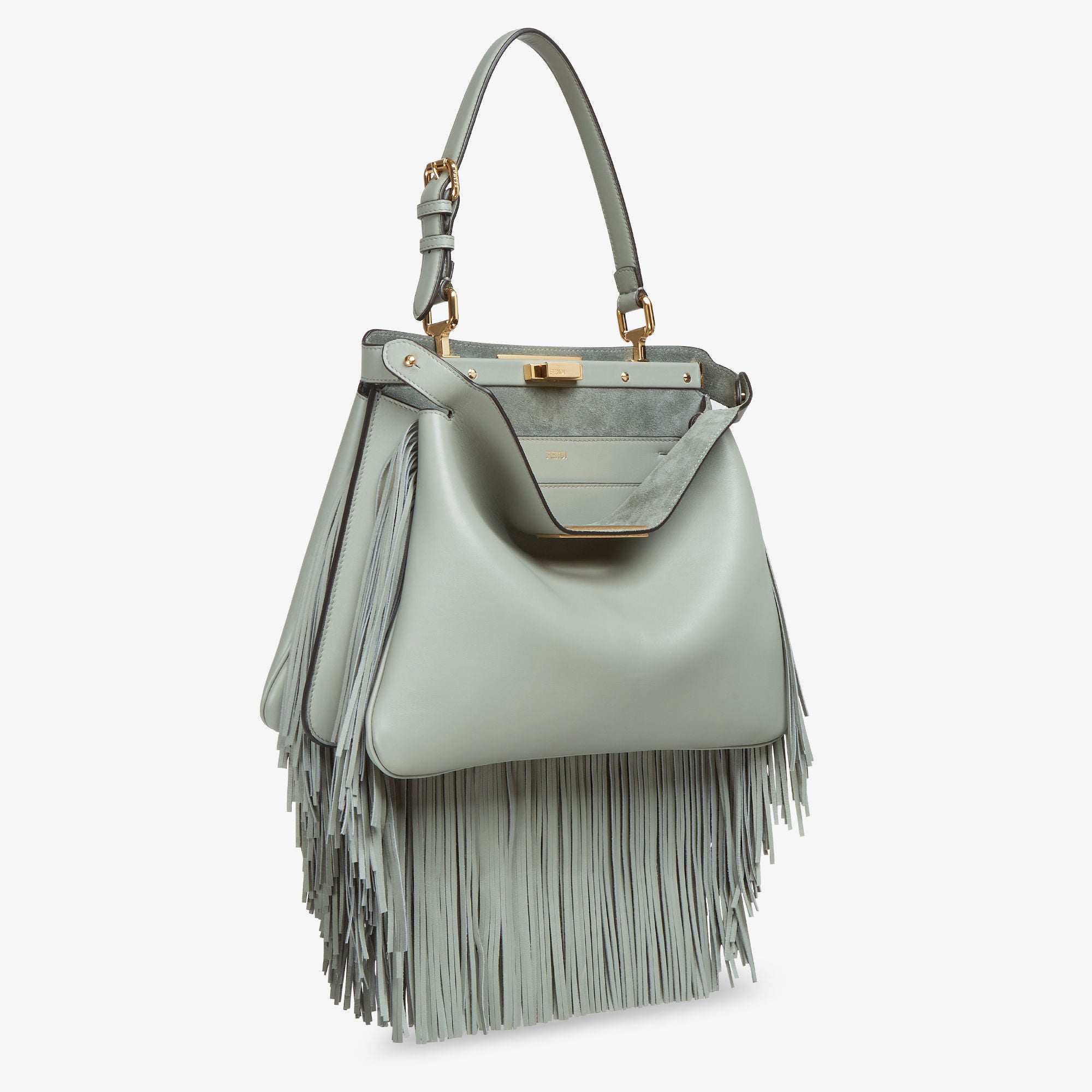 Peekaboo Soft Medium Matcha green leather bag