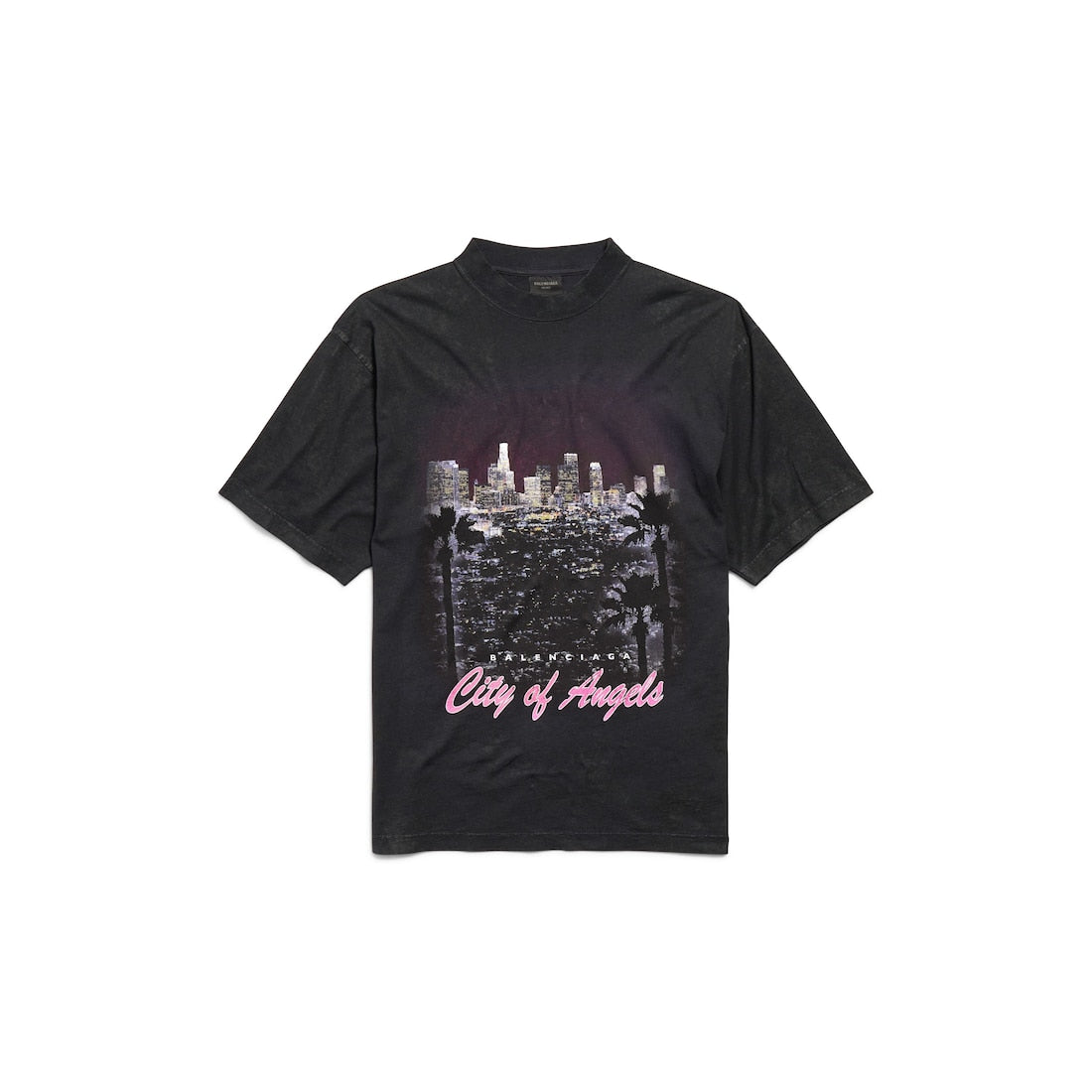 City Of Angels T-shirt Medium Fit in Black Faded