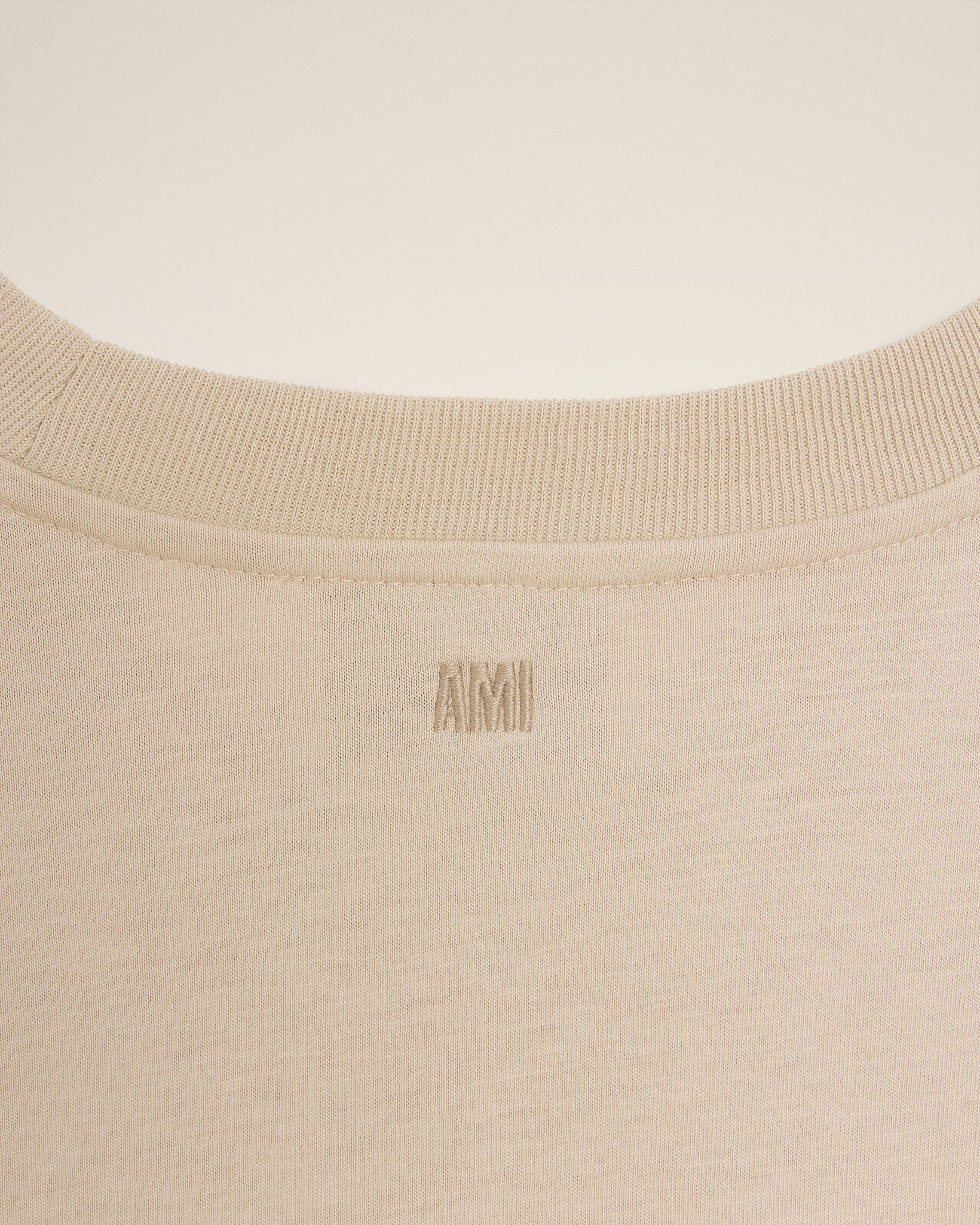 Beige Cotton Ami De Coeur T-shirt WHITE COFFEE