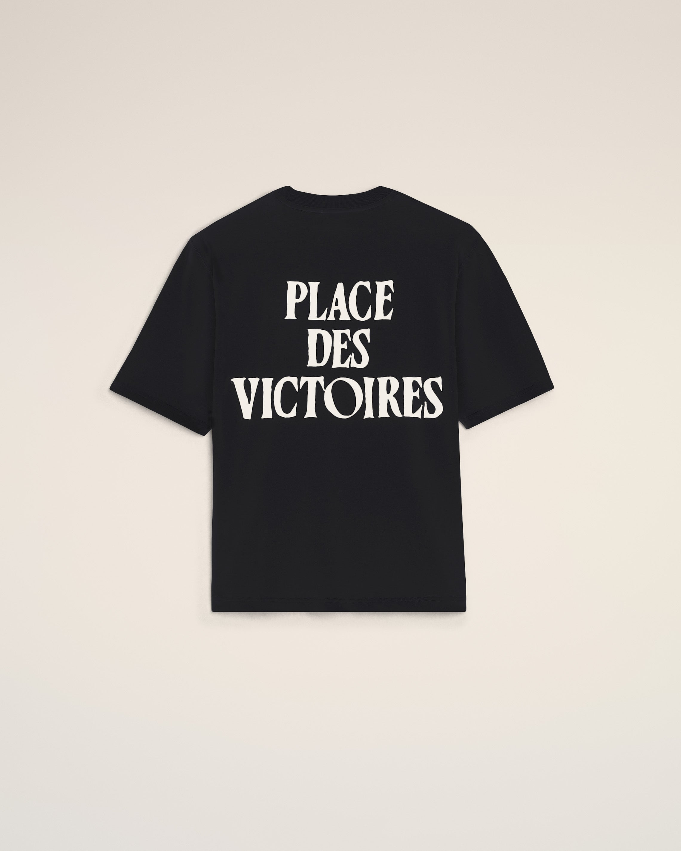 Black t-shirt Ami de Coeur and "Place des Victoires" print on the back BLACK