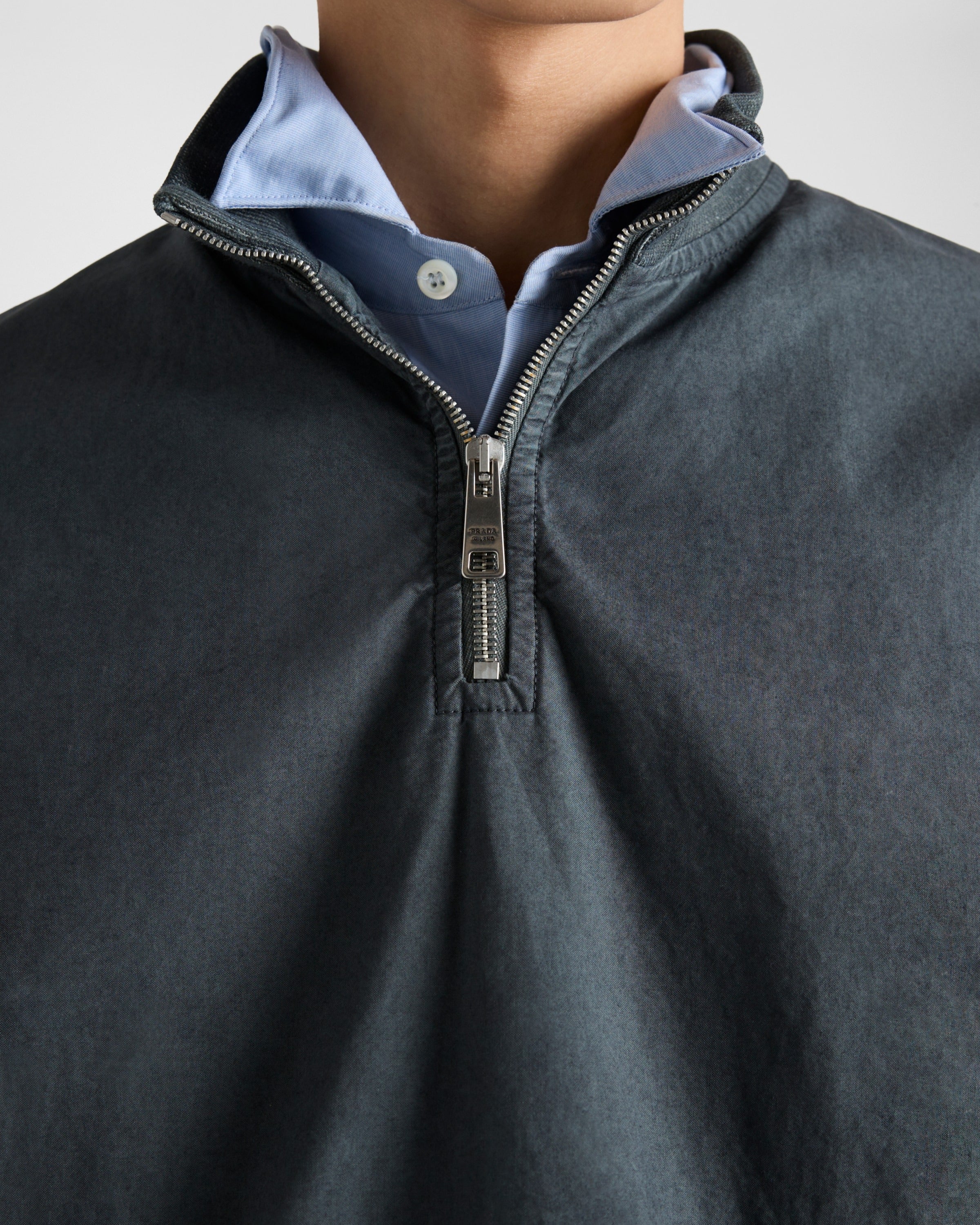 Cotton blouson jacket Lead Gray