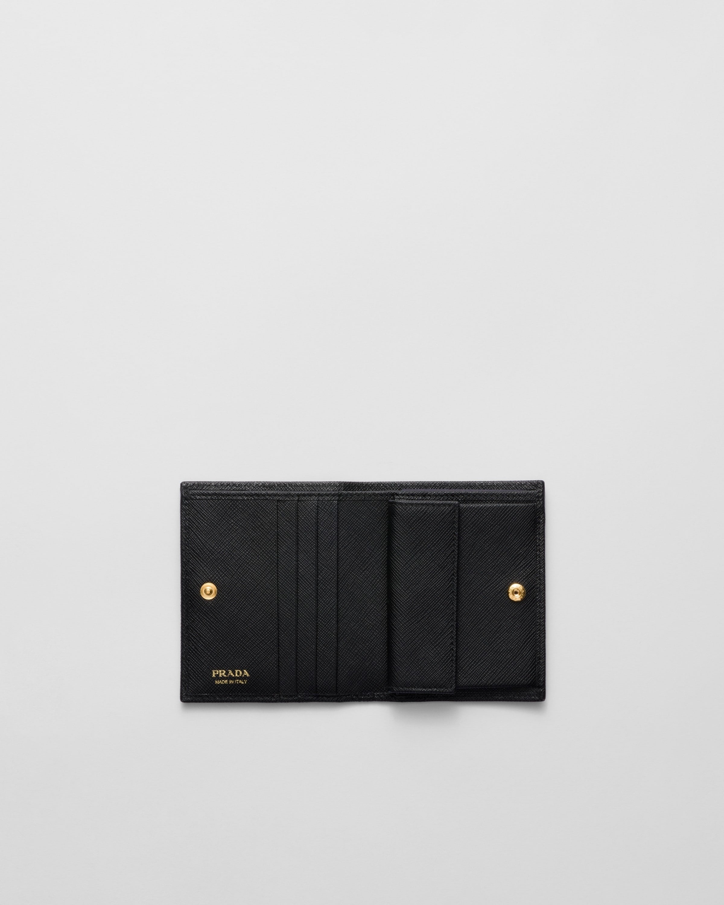 Small Saffiano Leather Wallet Black