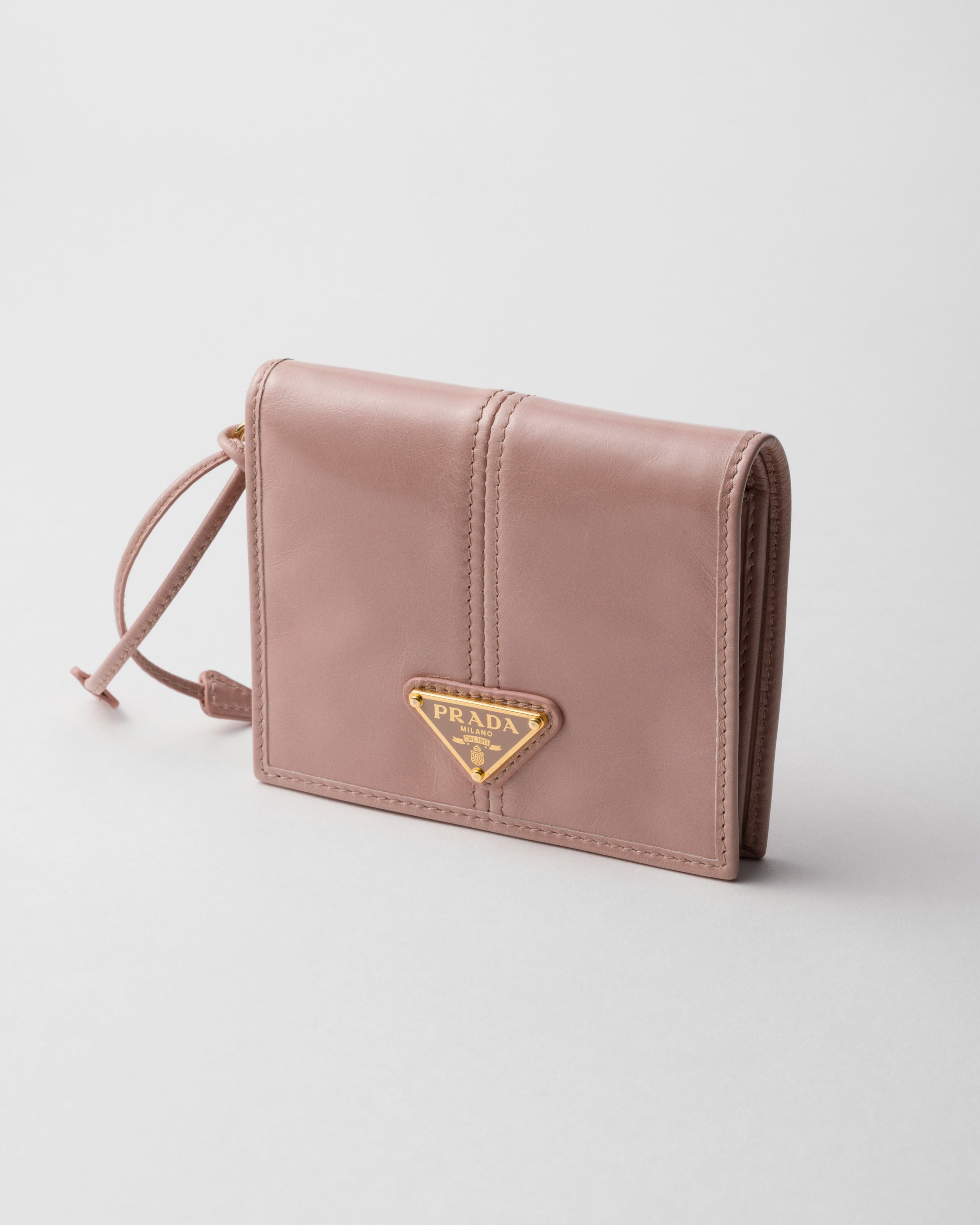 Small leather wallet Rosy Blush