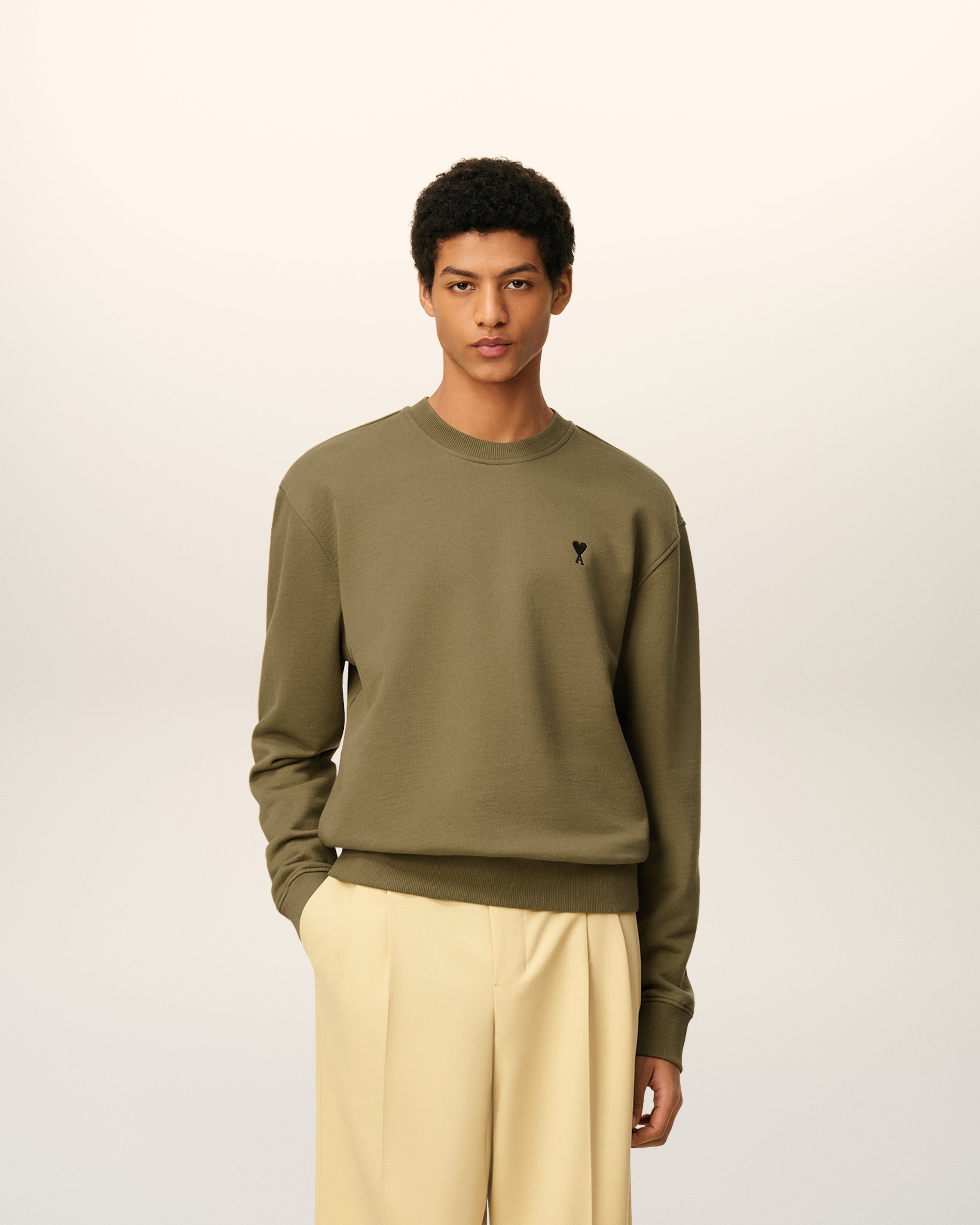 Green Cotton Ami De Coeur Sweatshirt BRONZE