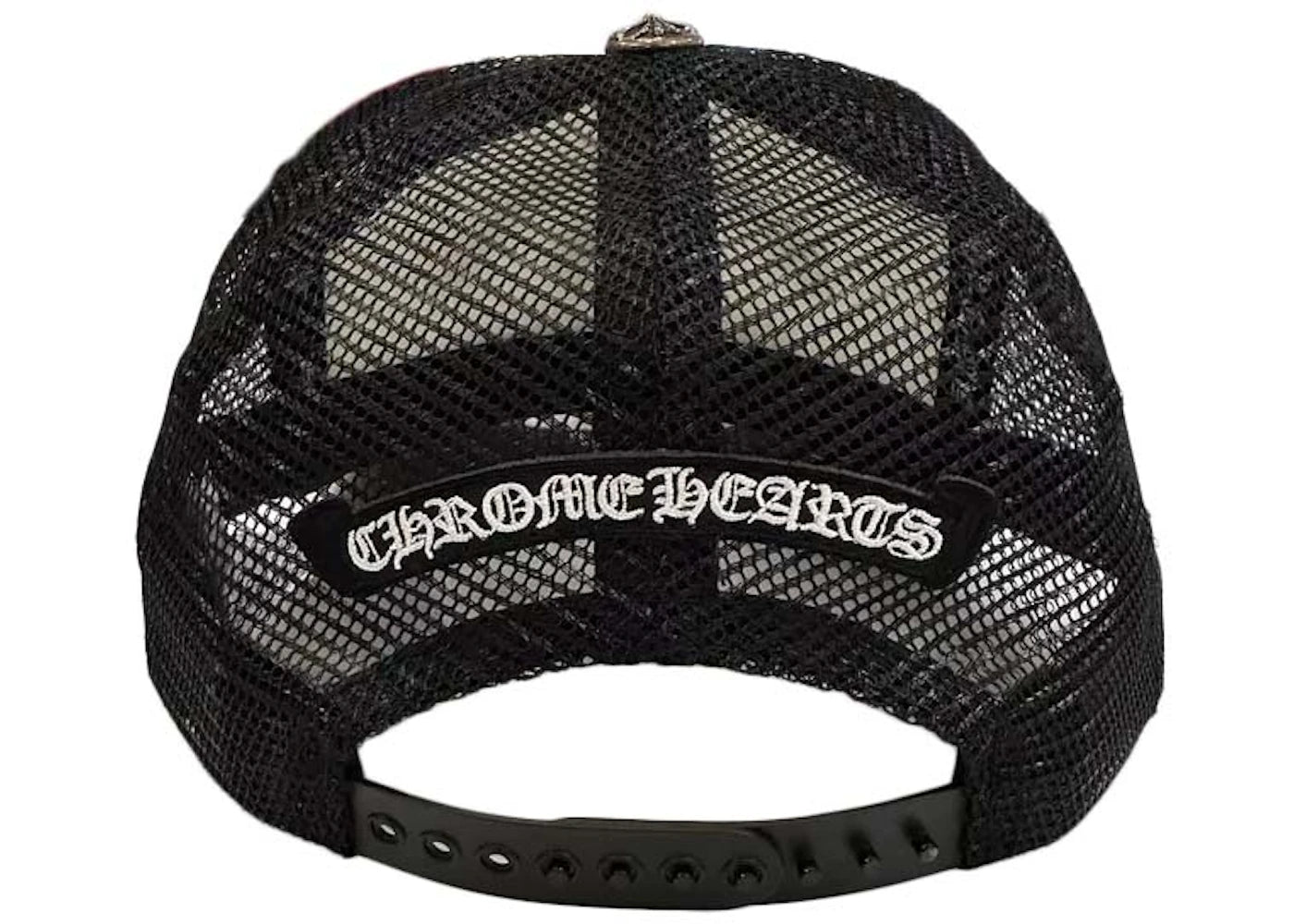 Chrome Hearts Hollywood Cross "King Taco" Trucker Cap Black/White