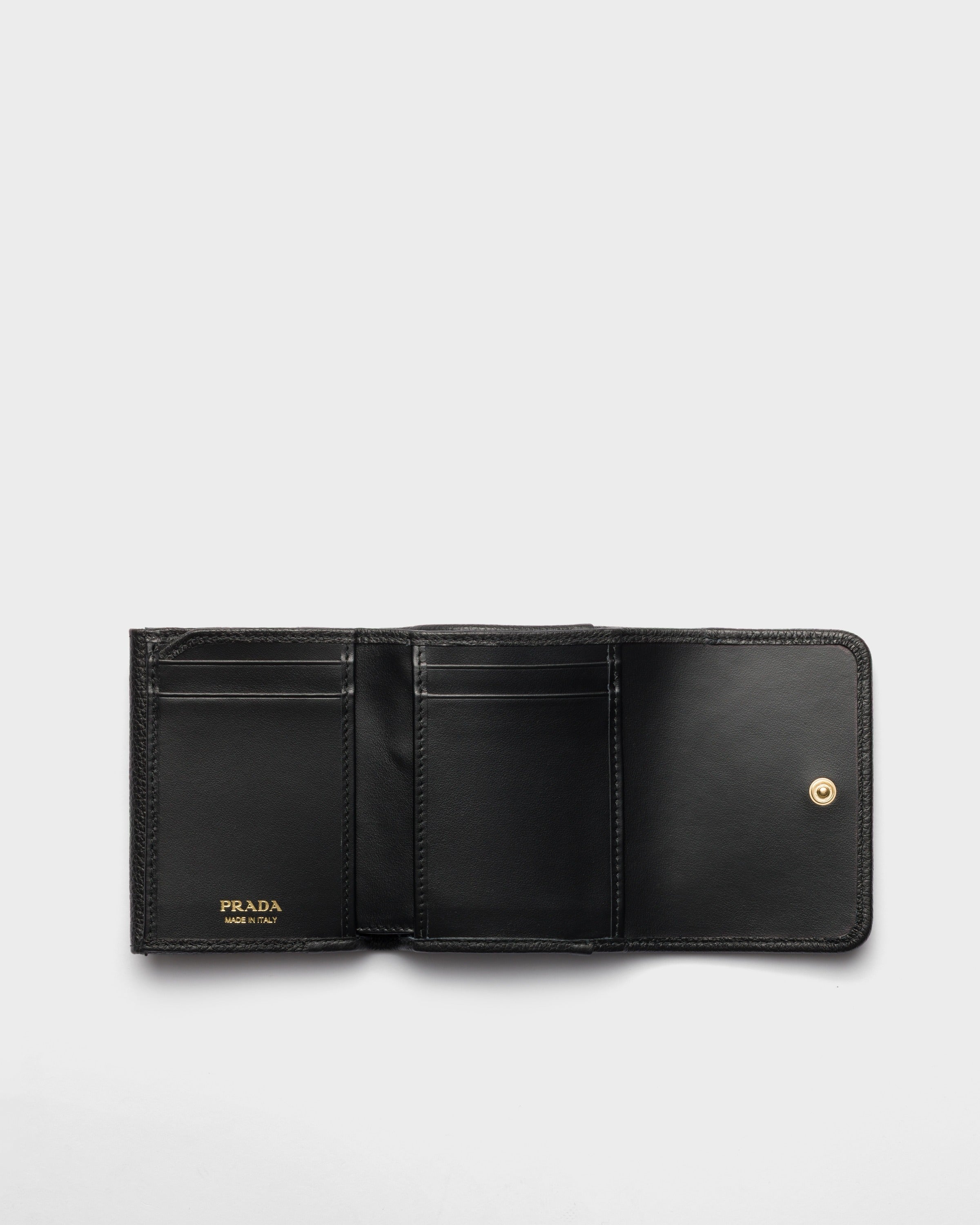 Small leather wallet Black