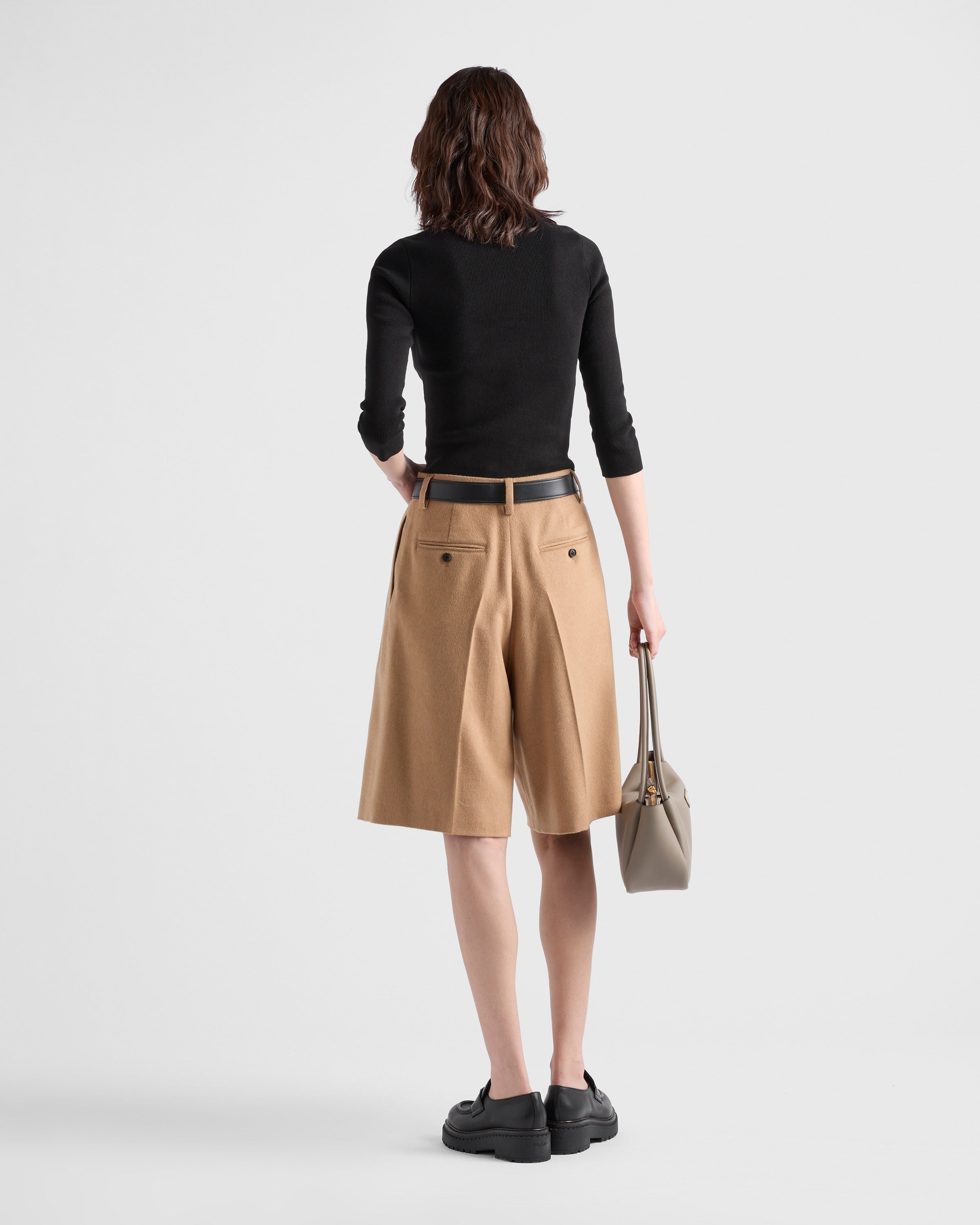 Cotton crew-neck sweater Black