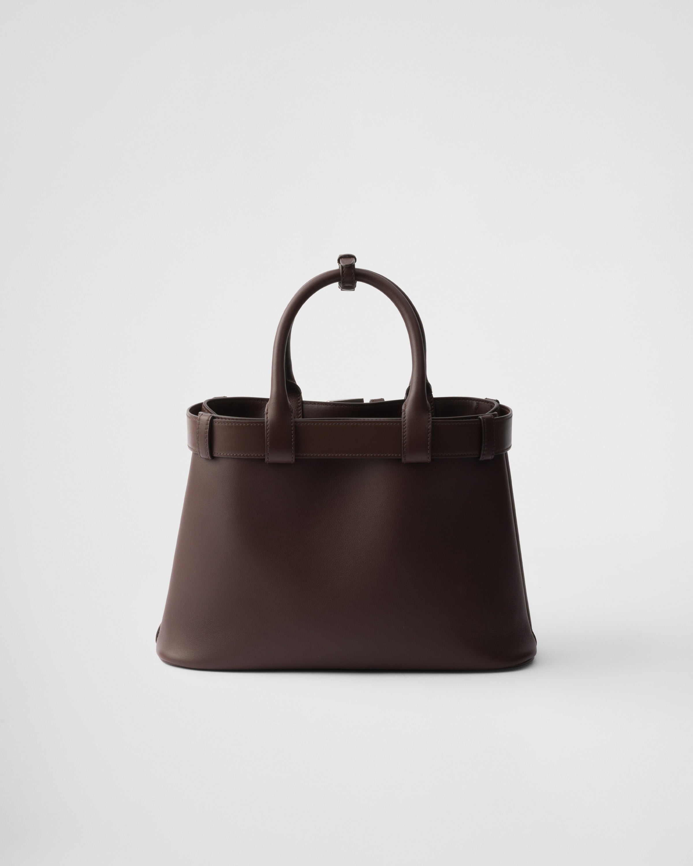 Prada Buckle small leather handbag with belt Briarwood