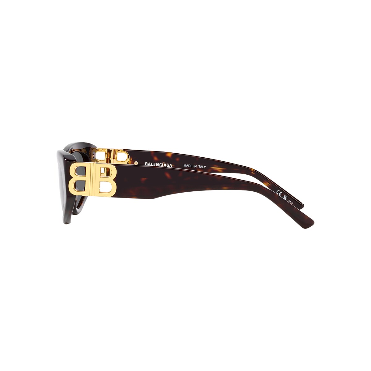 BALENCIAGA BB0095S Brown - Women Sunglasses, Green Lens