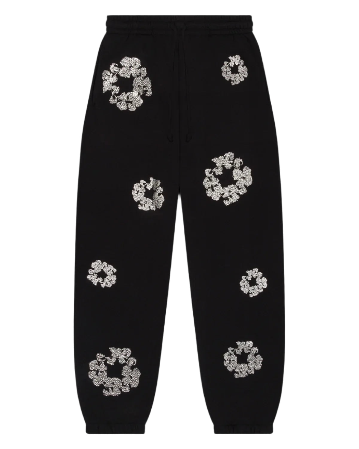 Cashmere Swarovski Cotton Wreath Sweatpants Black