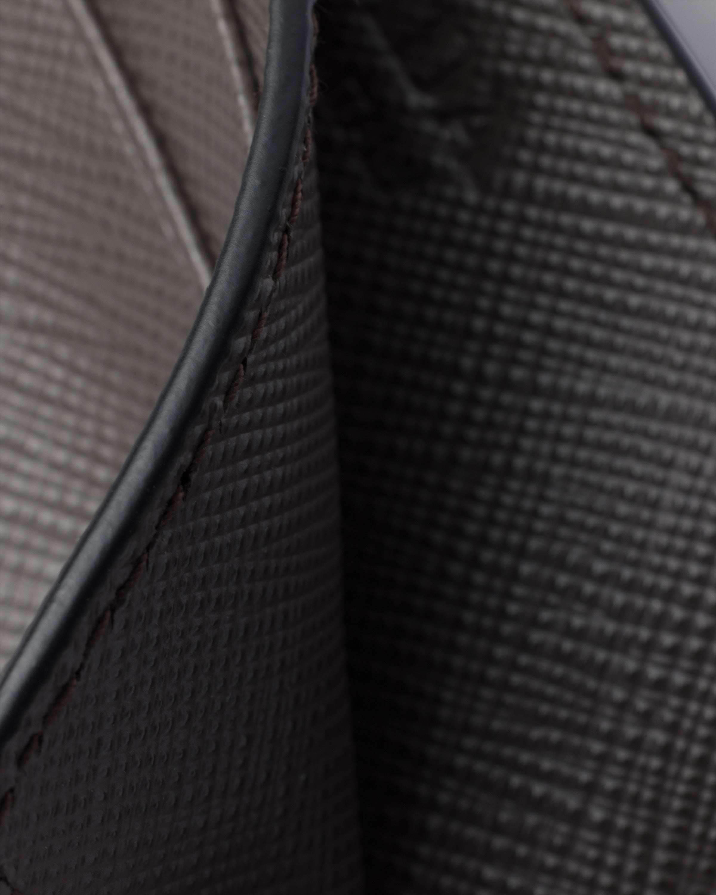 Saffiano Leather Card Holder Smoky Gray