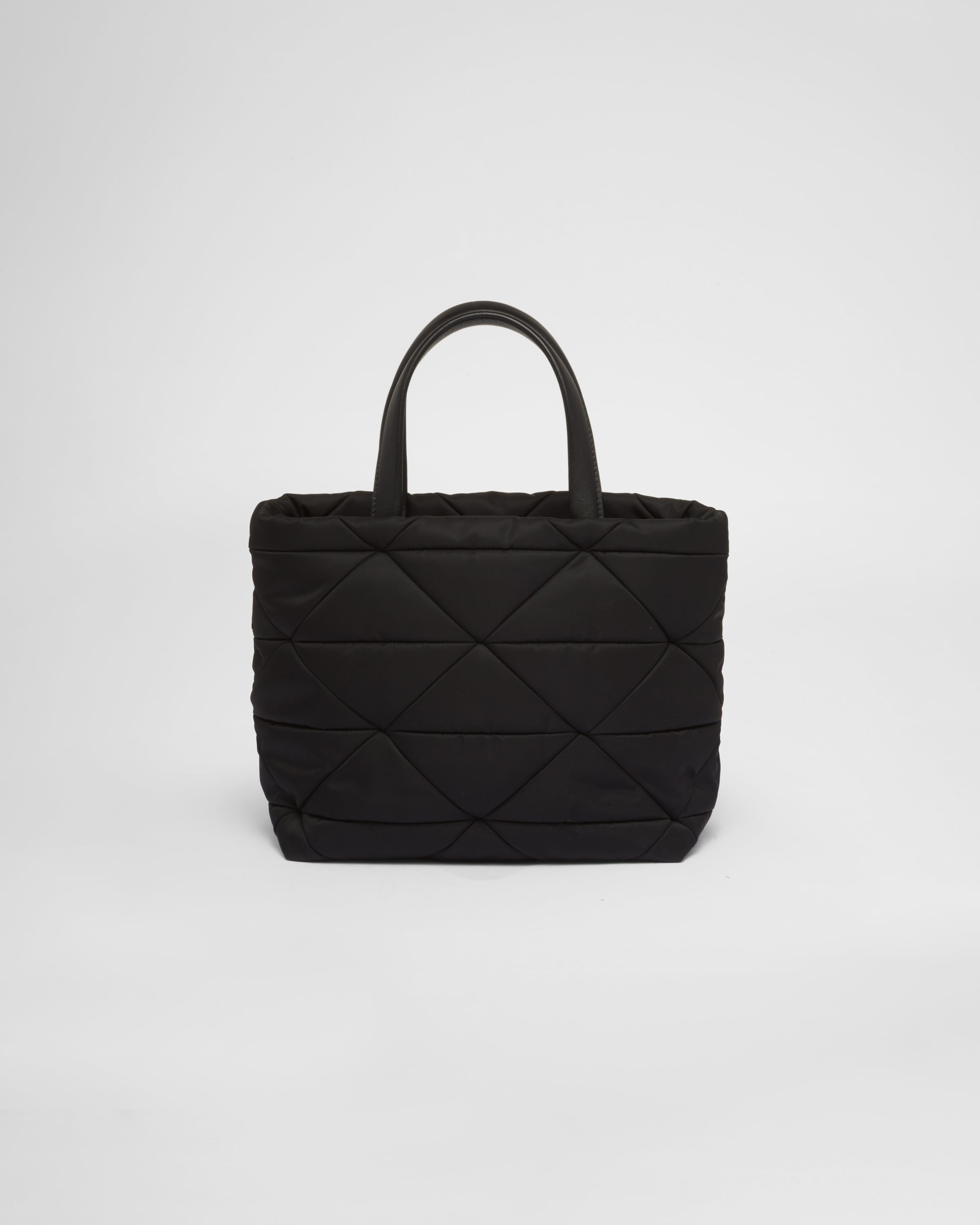 Padded Re-Nylon tote bag Black
