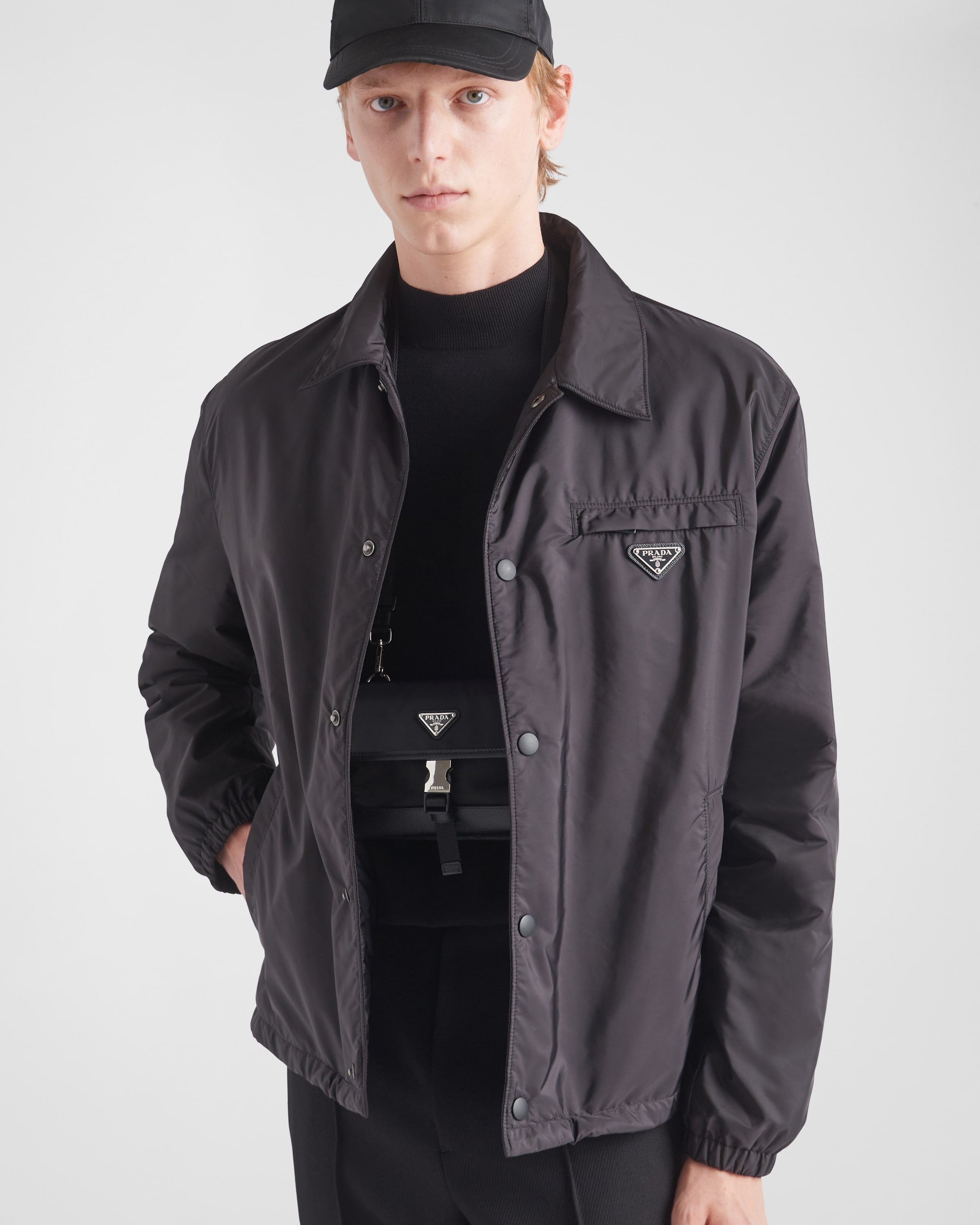 Re-Nylon blouson jacket Black