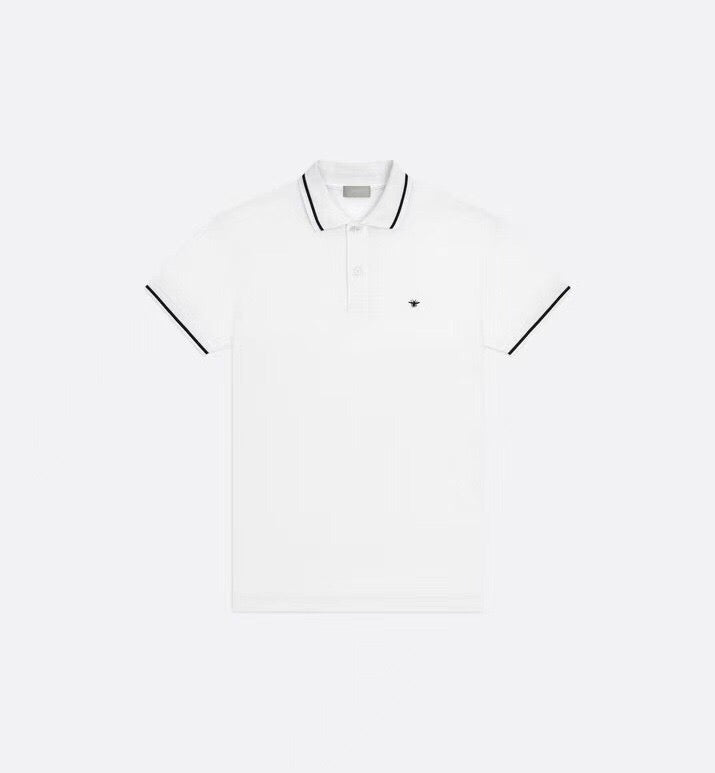 Bee Embroidered Polo White