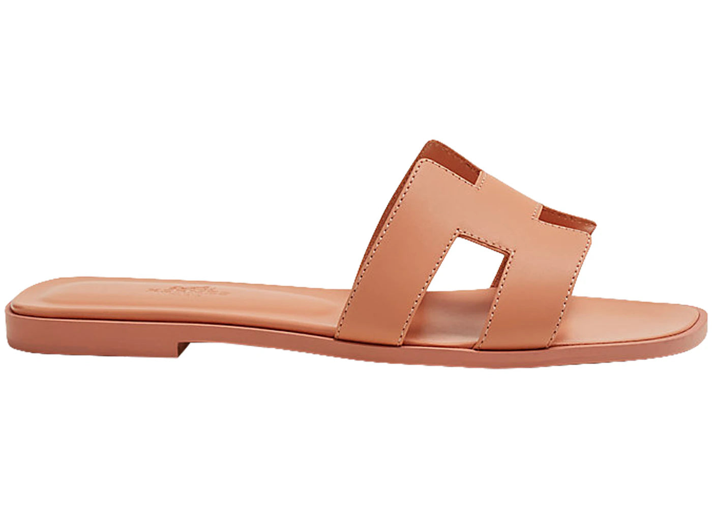Hermes Oran Sandal Granit Rose Calfskin Leather