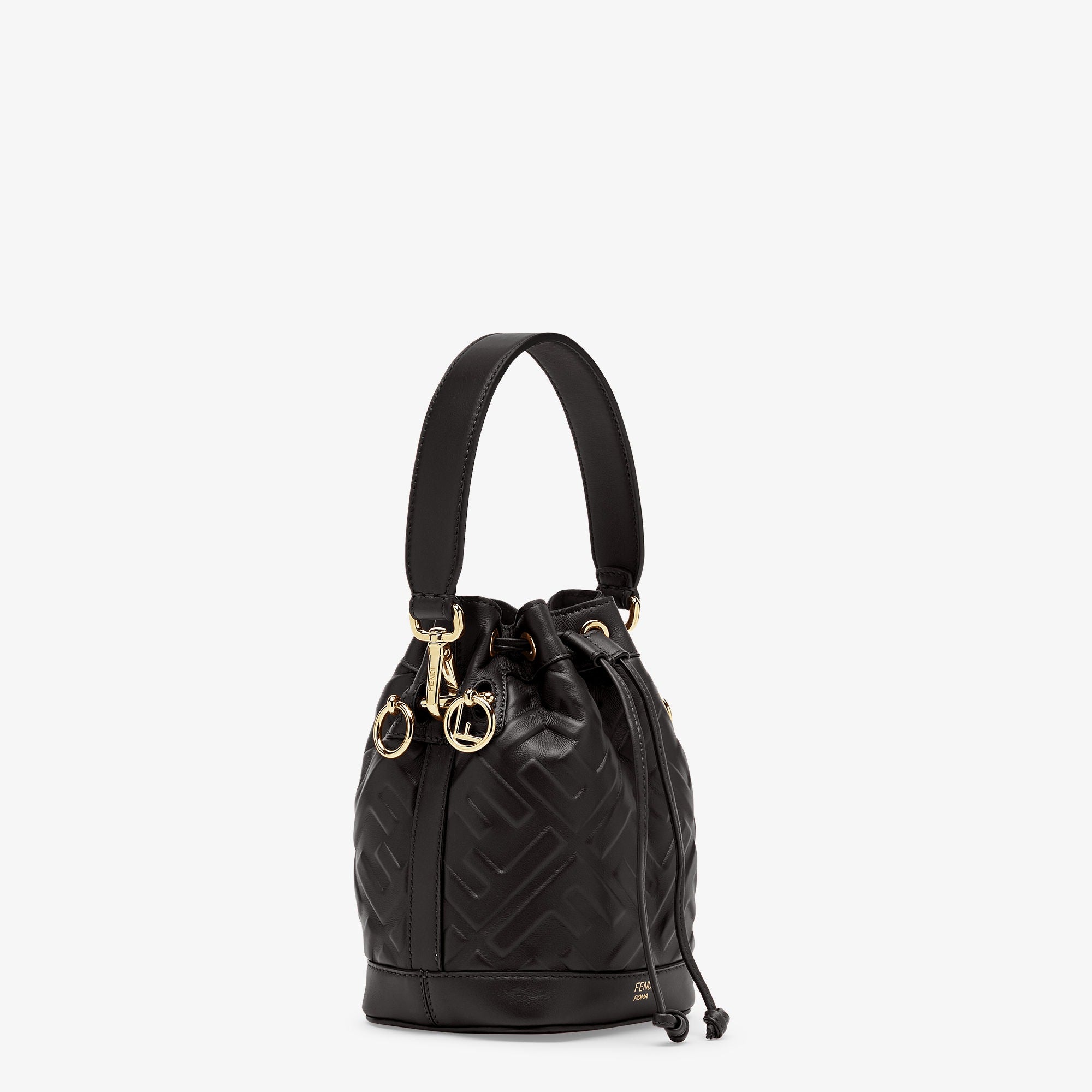 Mon Tresor Black leather mini-bag with FF motif