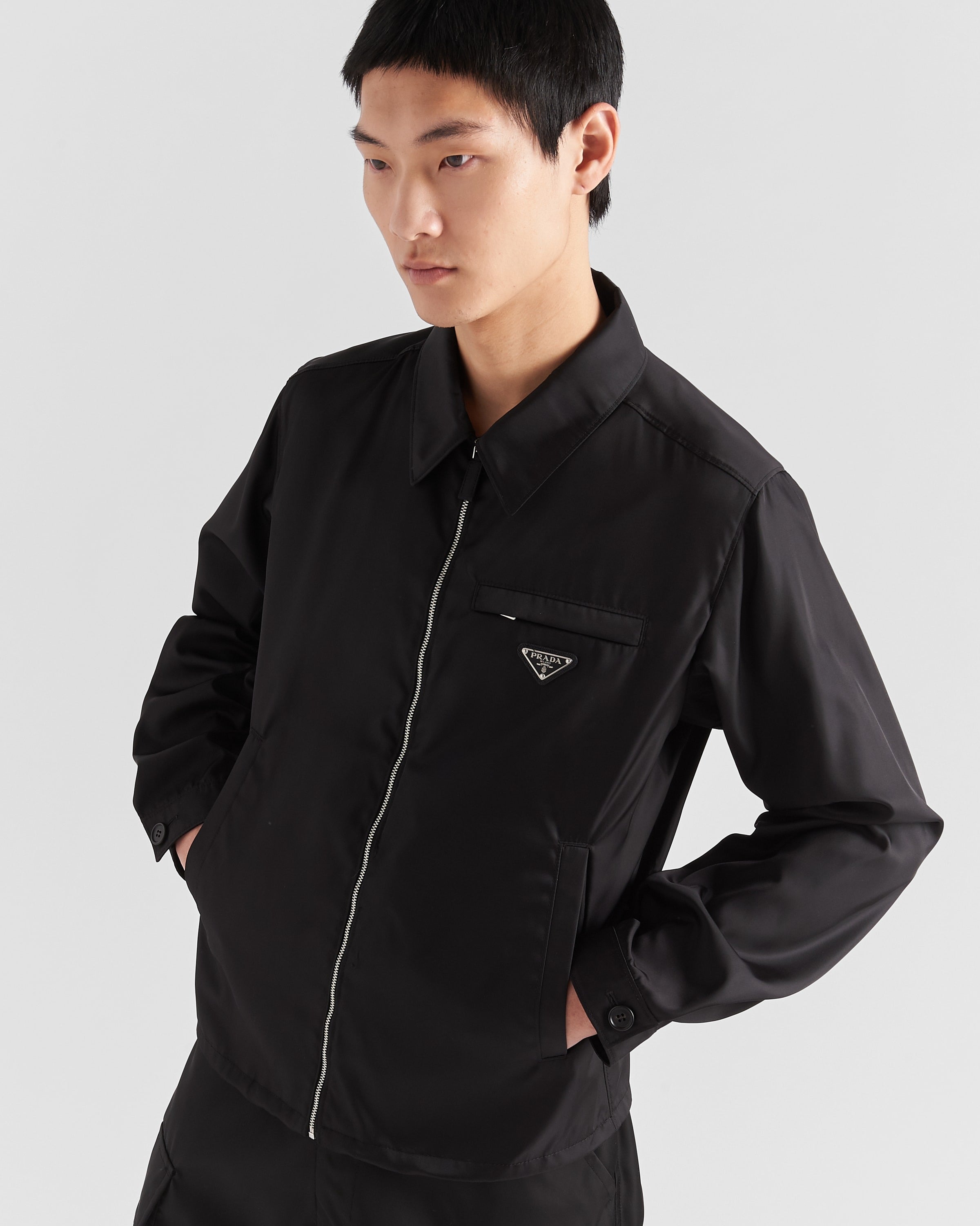 Re-Nylon blouson jacket Black