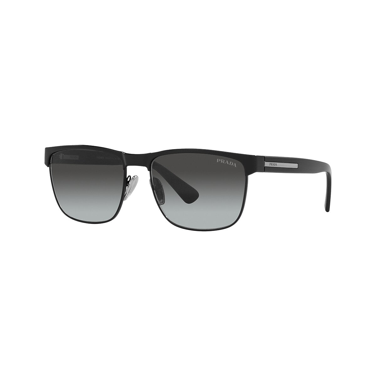 PRADA PR 66ZS Matte Black - Men Luxury Sunglasses, Grey Gradient Lens